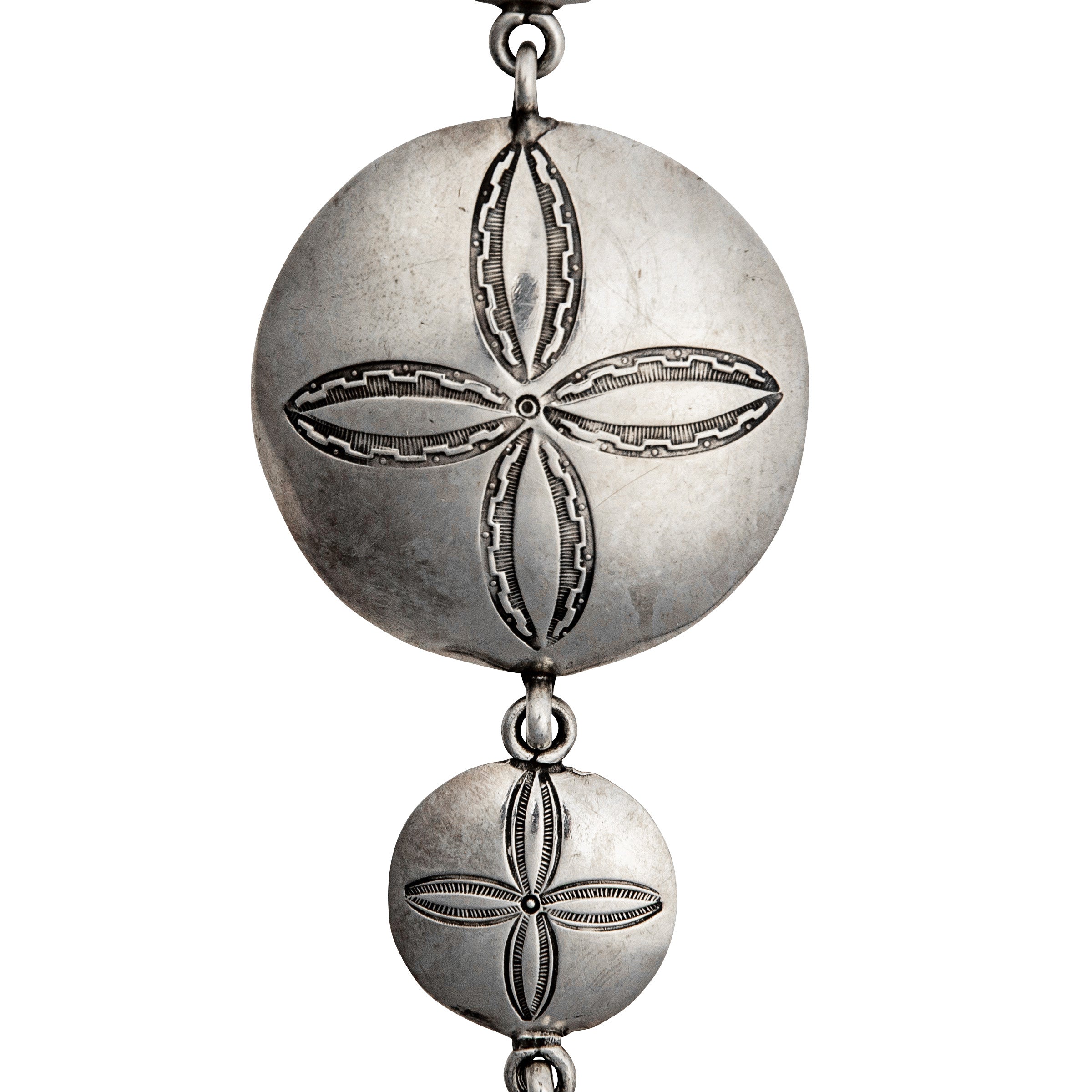 Vintage 1950's Era Navajo-Link Concho Belt