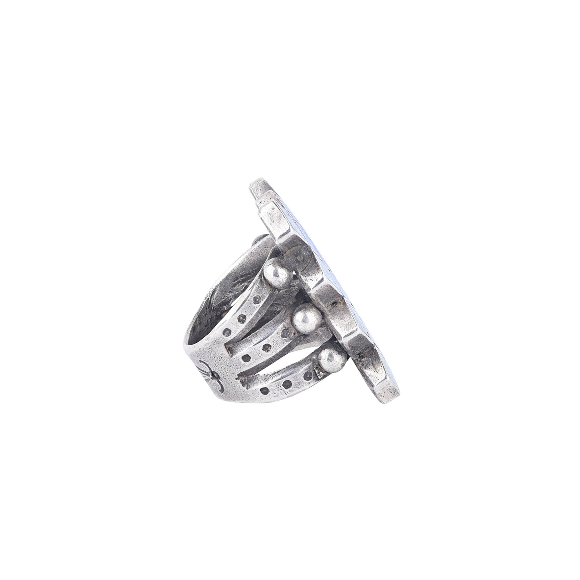Jock Favour Turquoise Inlay Ring