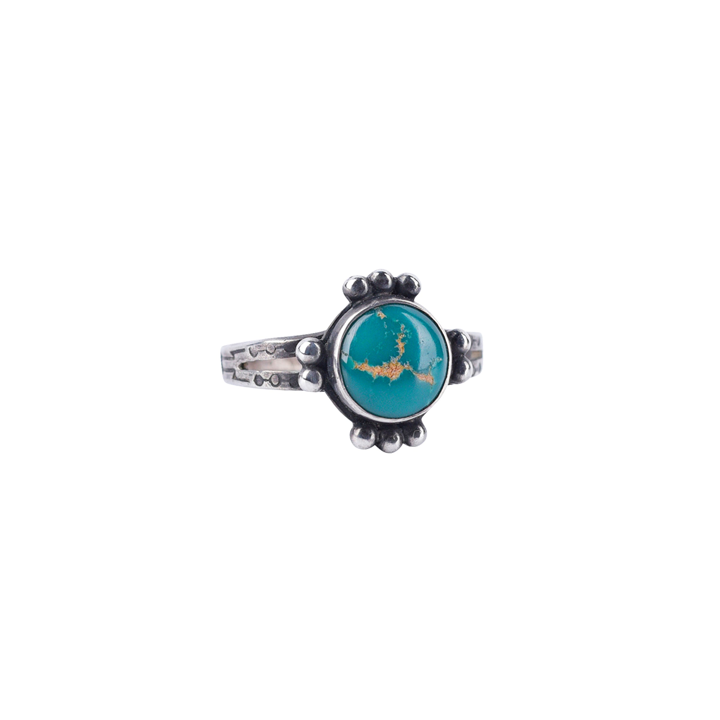 Vintage Turquoise Zia Ring Size 6
