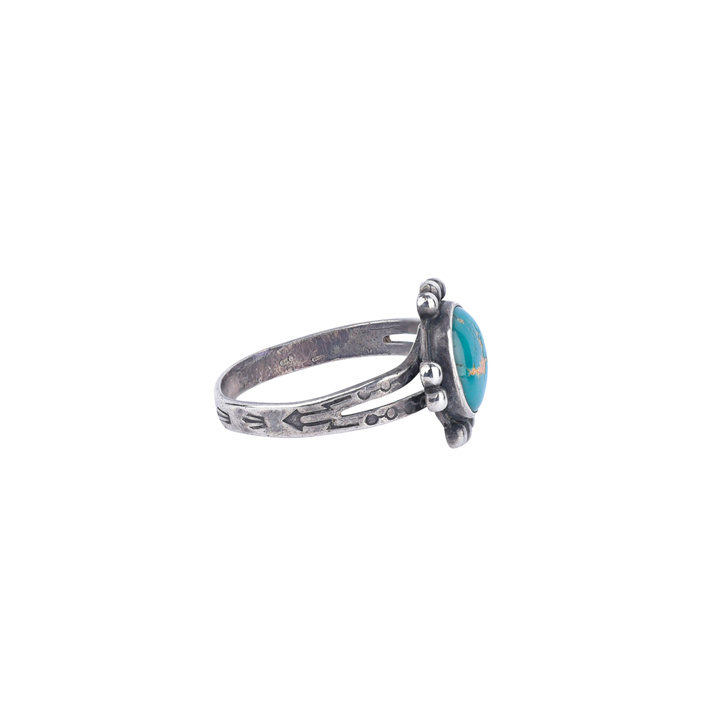 Vintage Turquoise Zia Ring Size 6