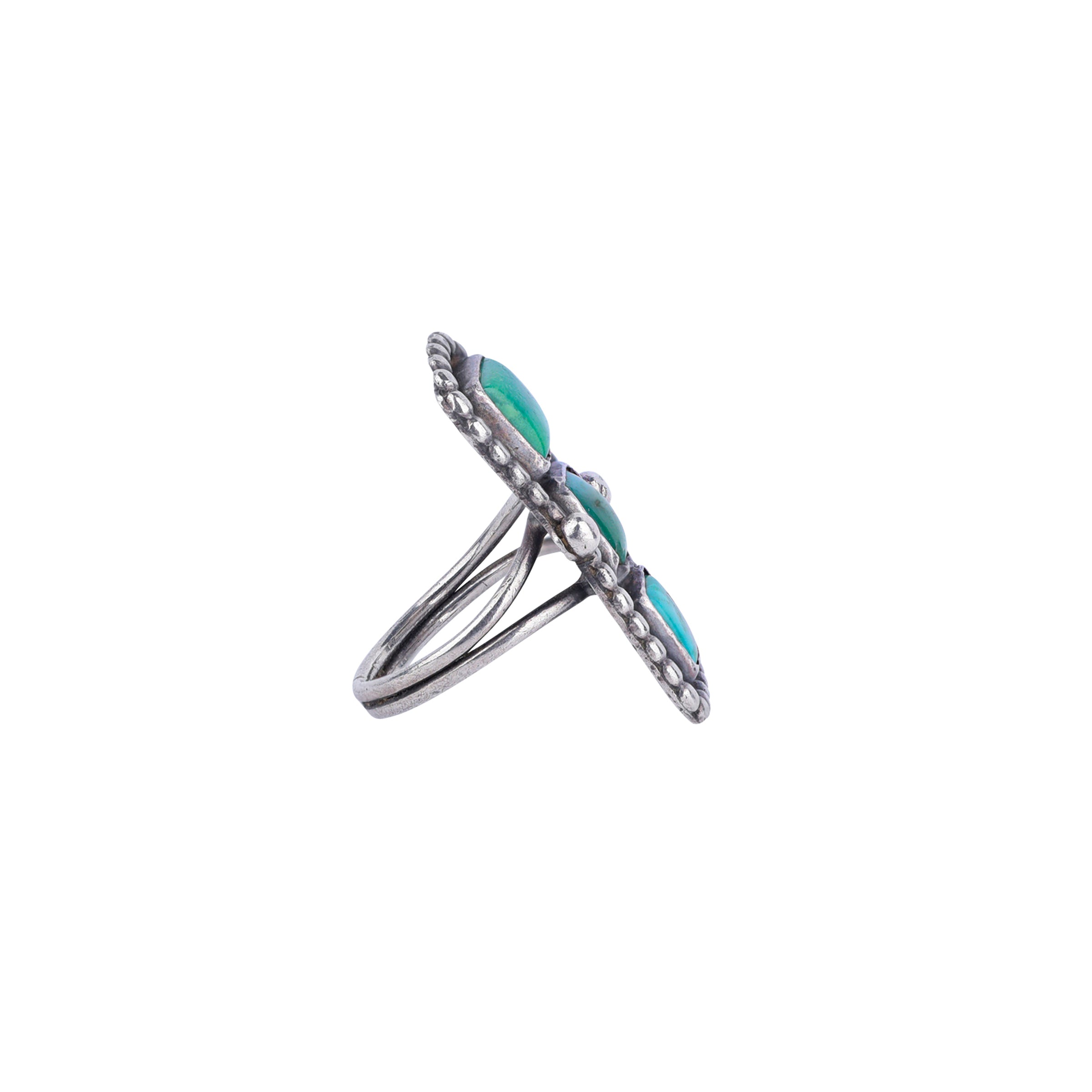 Vintage Fox Turquoise Ring - Size 5