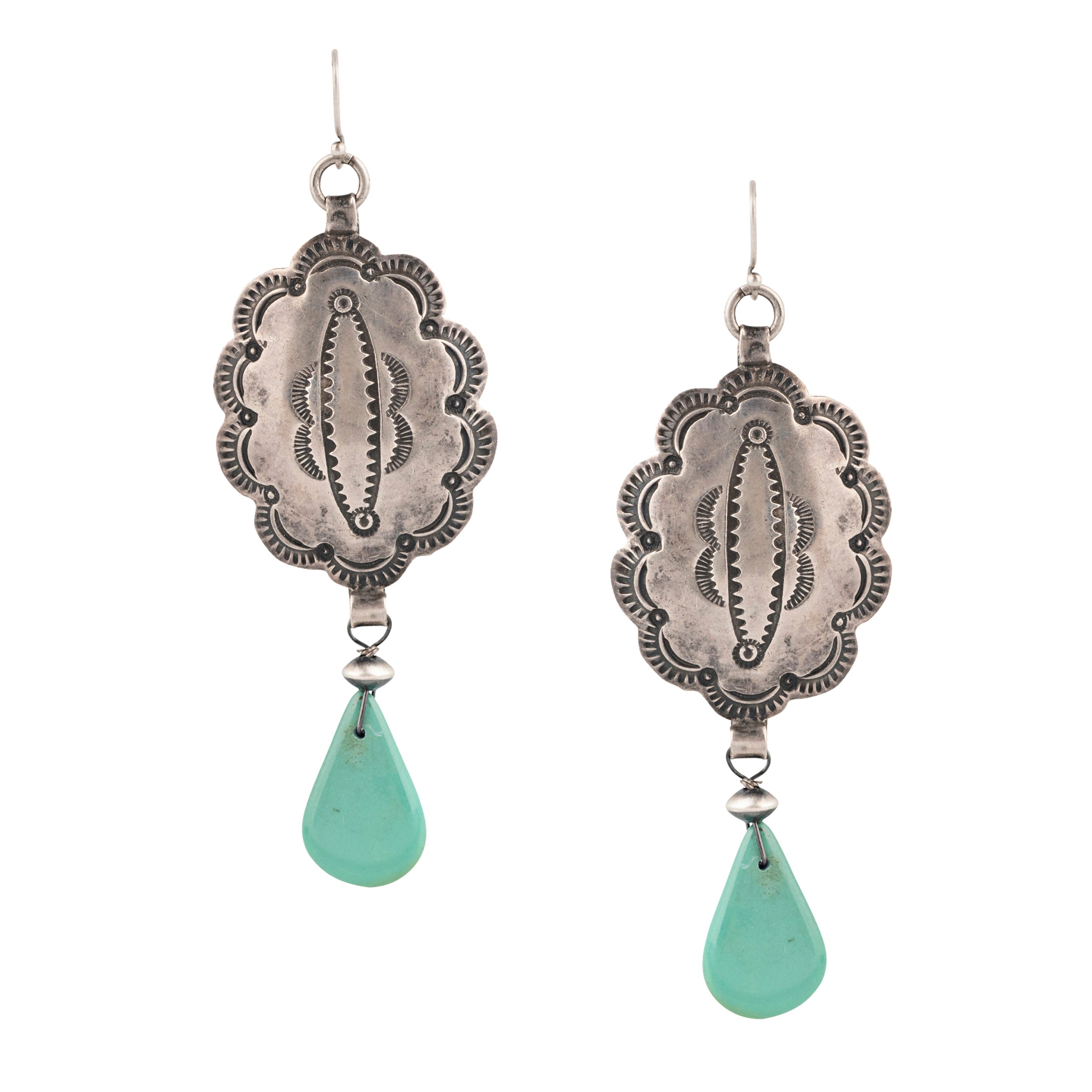 Revival Mystic Mesa Earrings, sterling silver, turquoise, accessory, dangle, made in USA