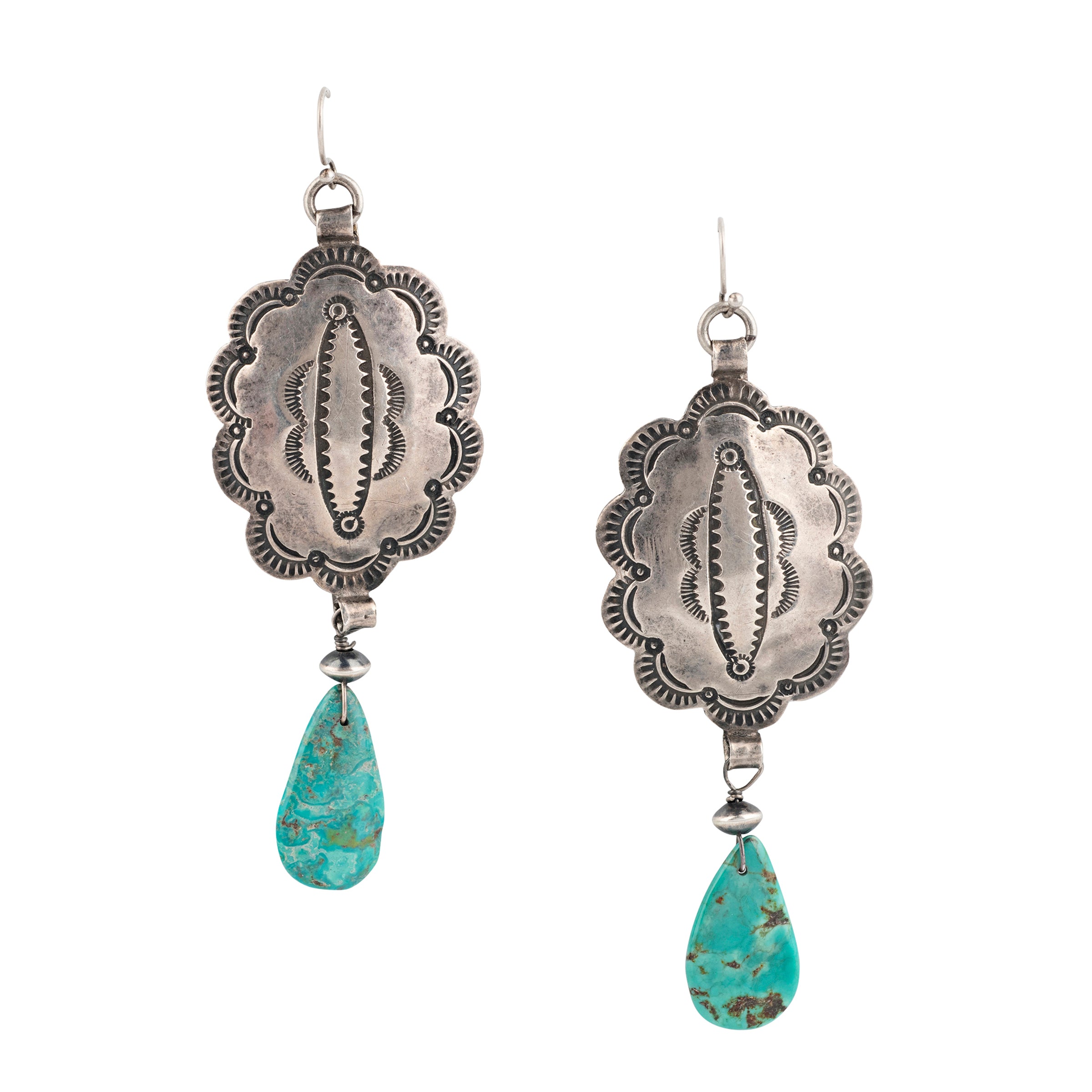 Revival Mystic Mesa Earrings, sterling silver, turquoise, accessory, dangle, made in USA
