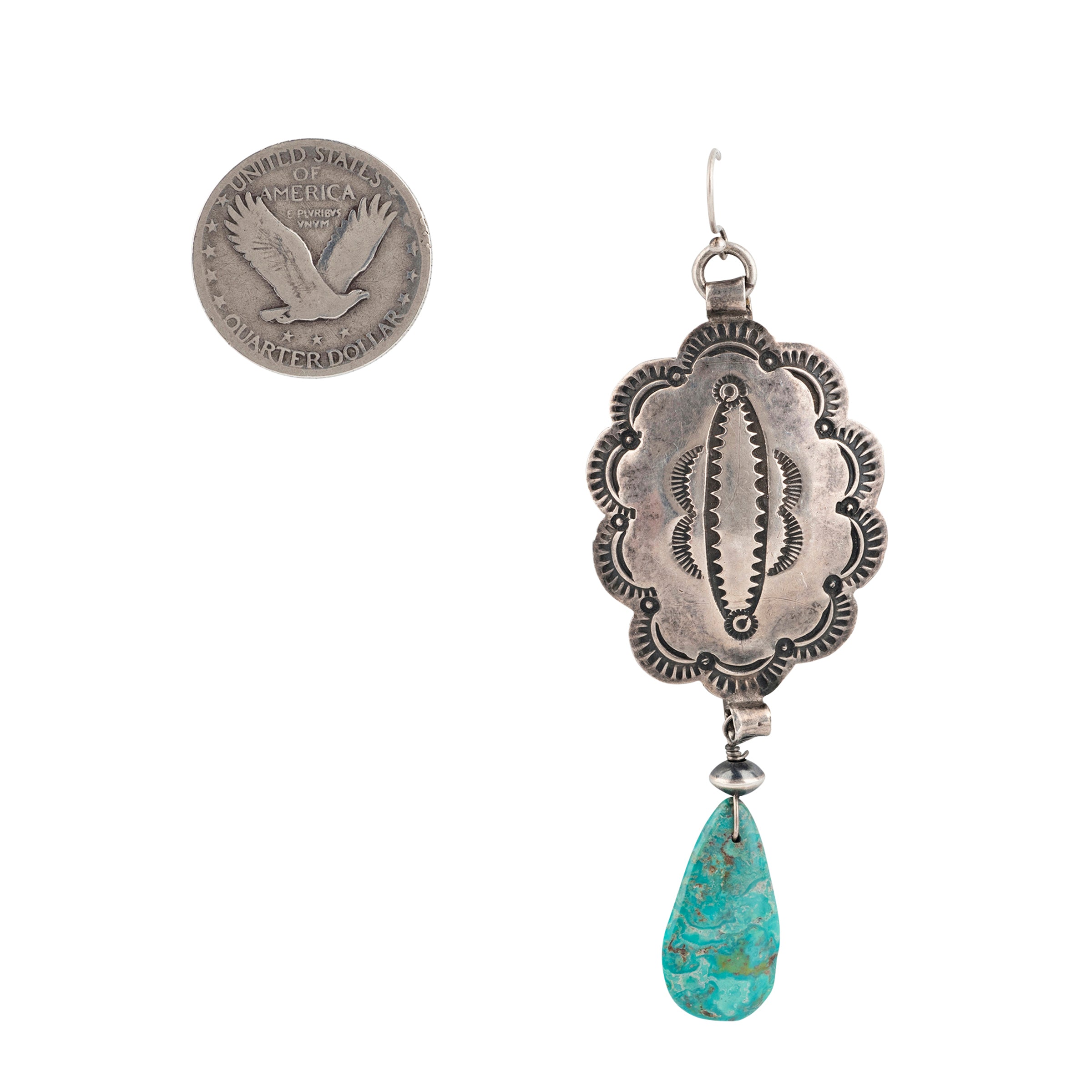 Revival Mystic Mesa Earrings, sterling silver, turquoise, accessory, dangle, made in USA
