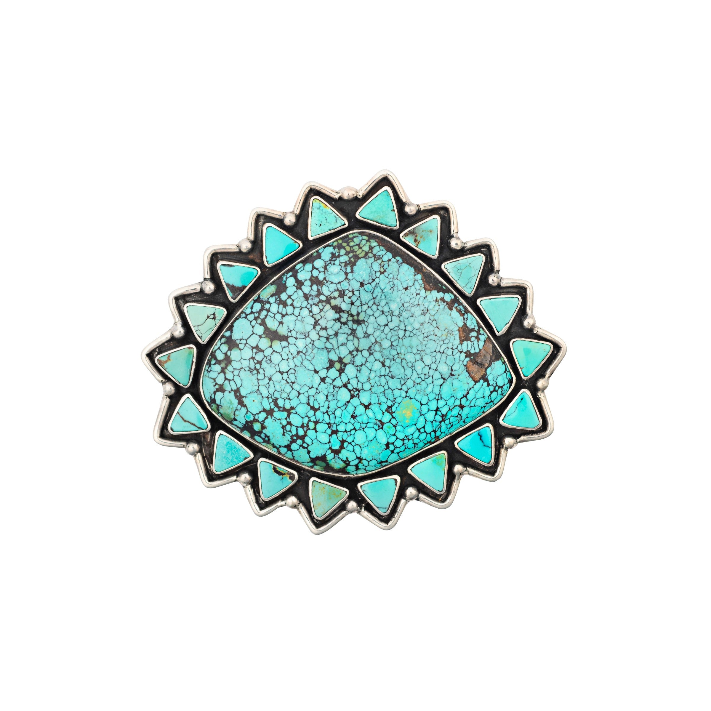 Nomad, Blue Agave buckle, sterling silver, Blue Ridge turquoise, accessory