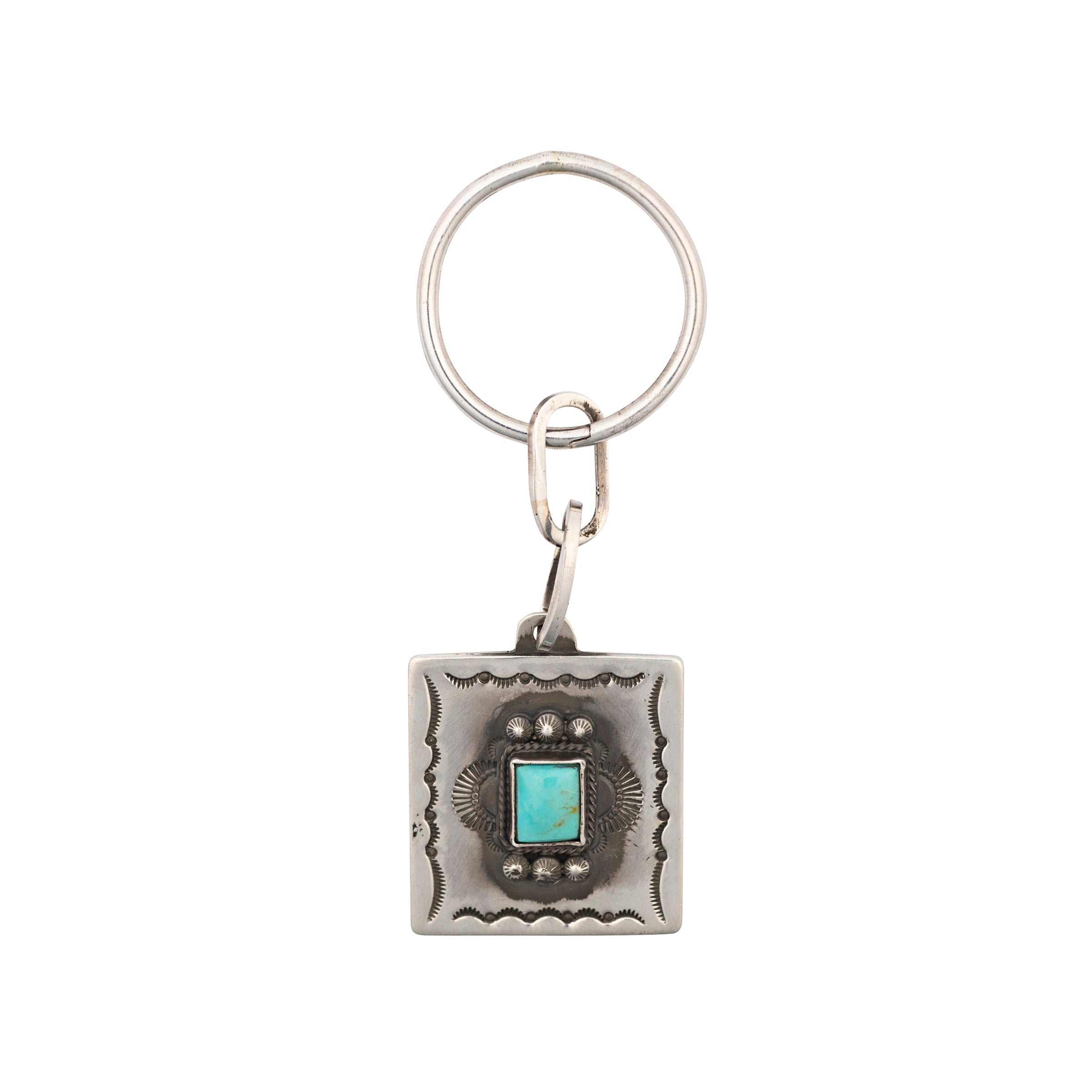 Mint & mesa, keychain, Kim Somers, accessory, natural Kingman turquoise, sterling silver
