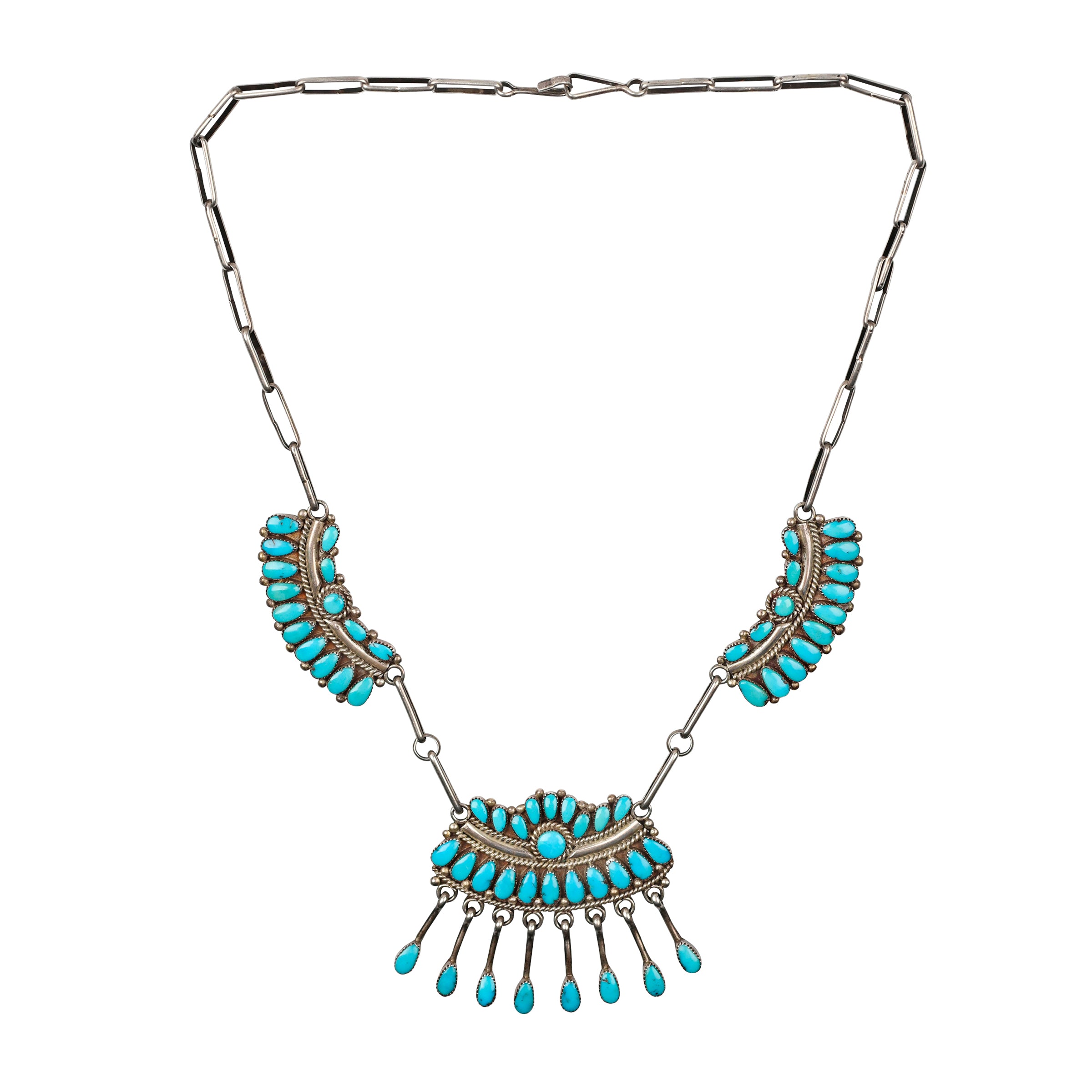 Vintage Alice Quam Zuni Choker, necklace, turquoise, collector's piece, made in USA, native, statement