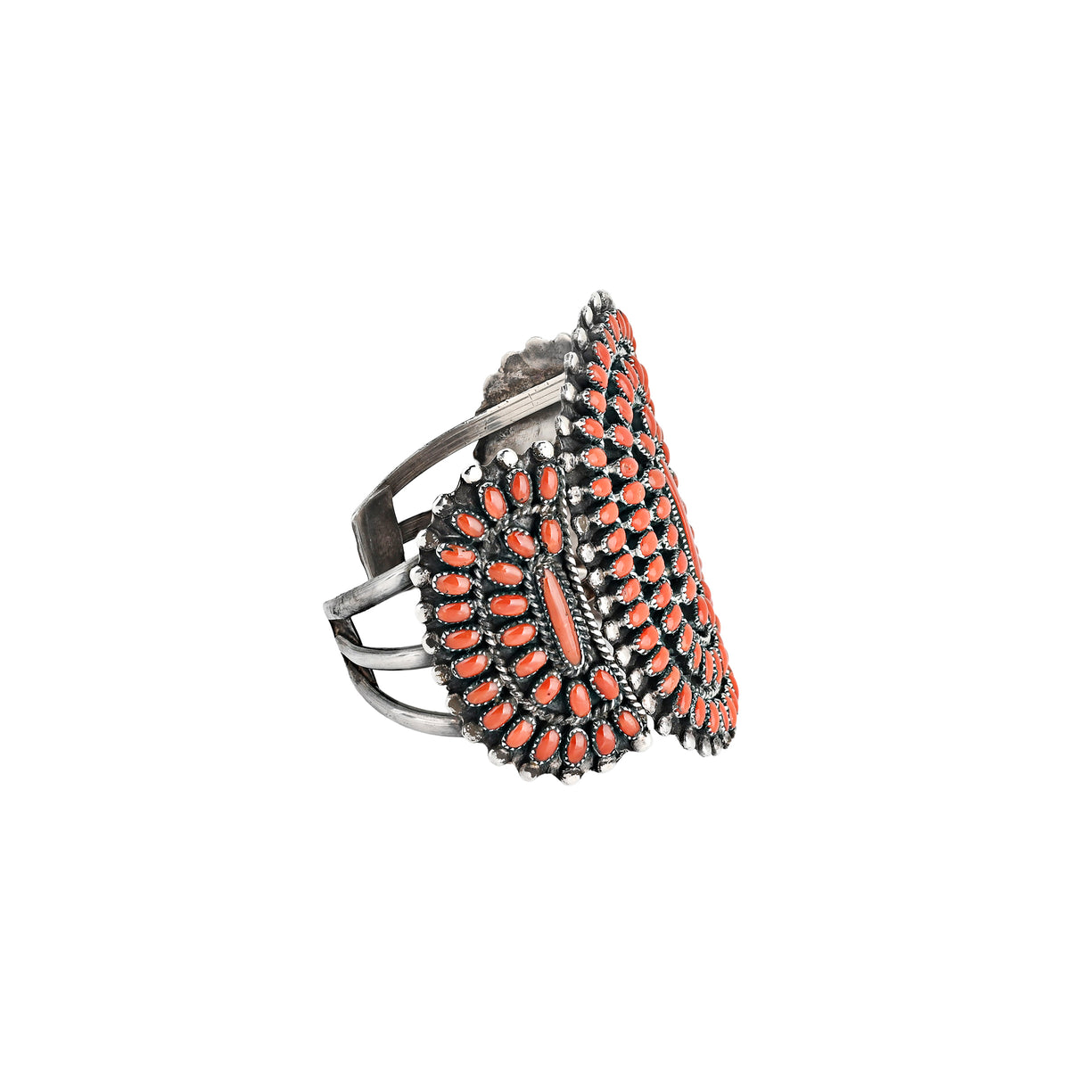 Vintage Coral Petit Point Cuff