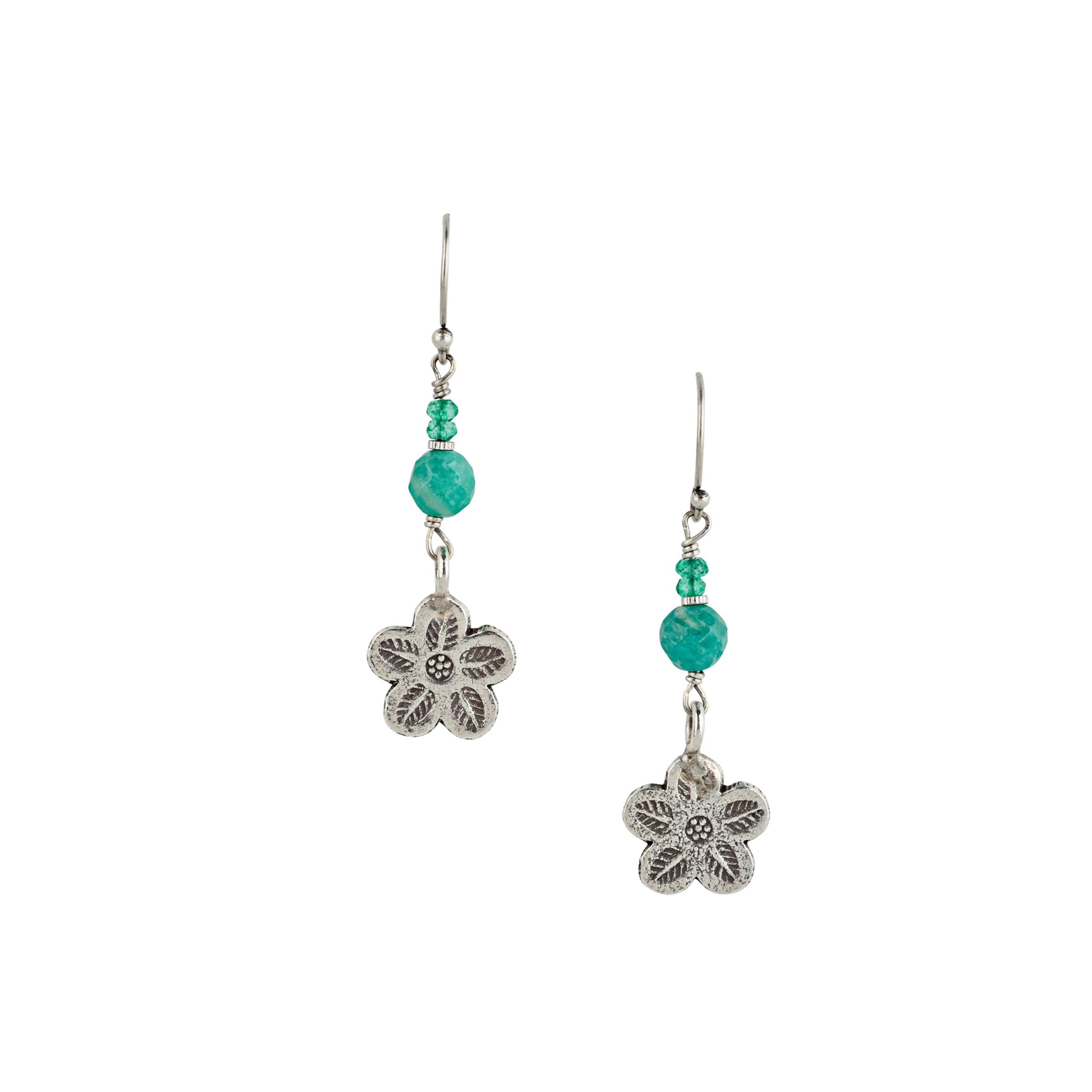 Sage Bloom Drop Earrings