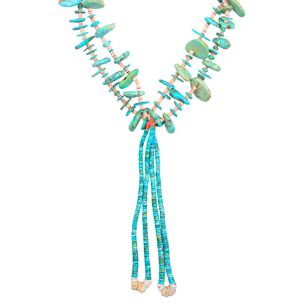 Vintage 1920's Turquoise Heishi Necklace