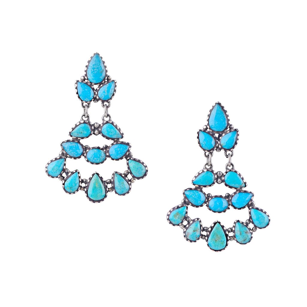 Nomad Turquoise Chandelier Earrings