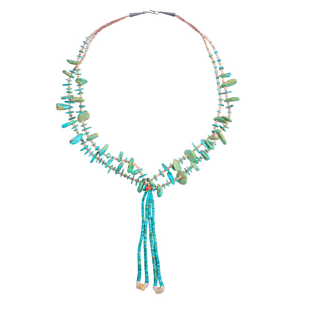 Vintage 1920's Turquoise Heishi Necklace