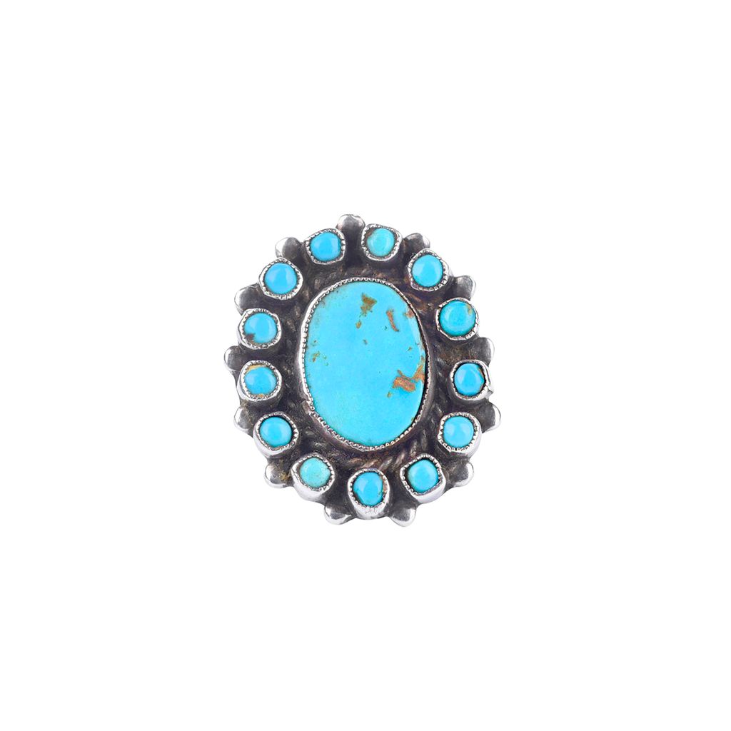 Vintage Sleeping Beauty Turquoise Ring - Size 7 1/2