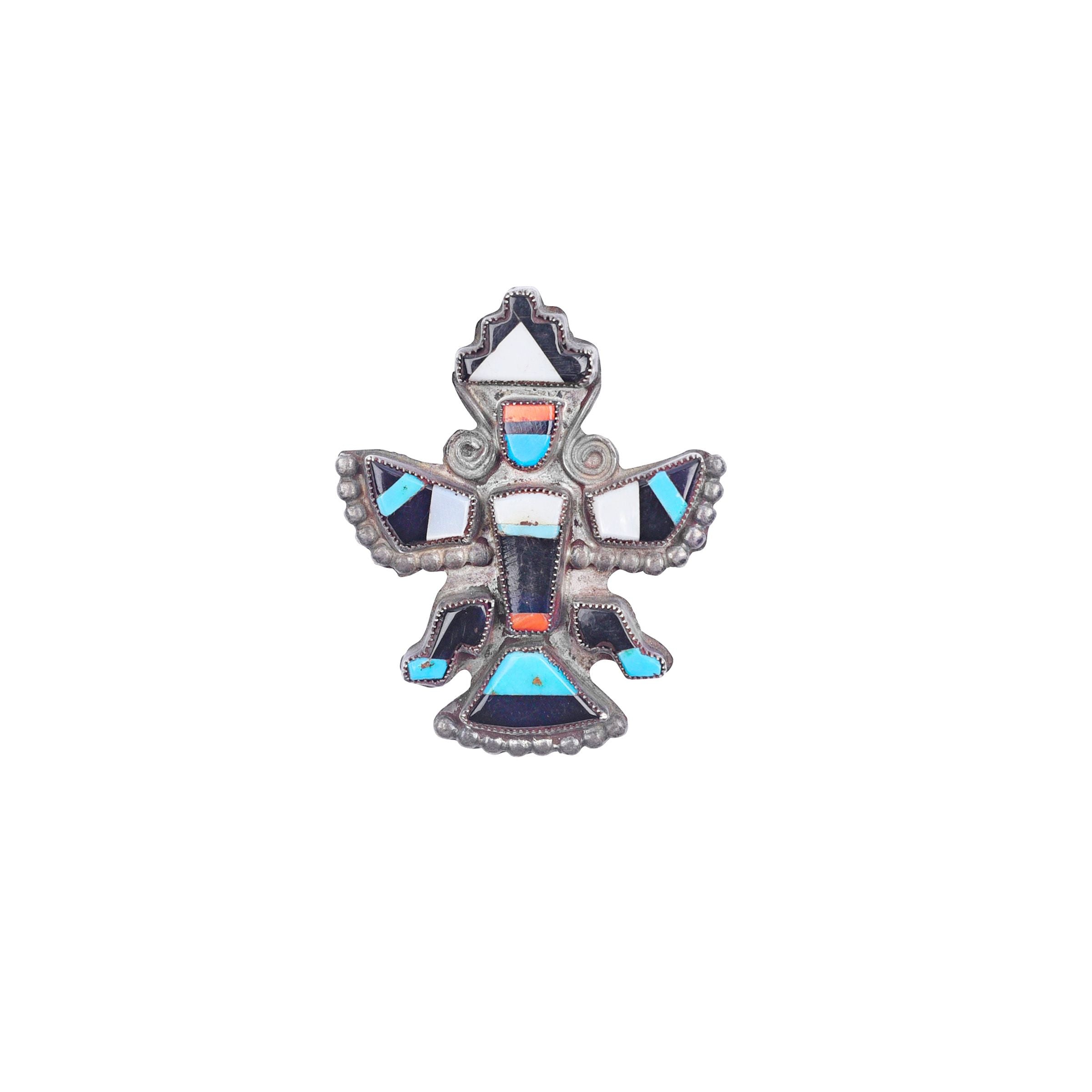 Vintage Zuni Turquoise Pin, c.1950's