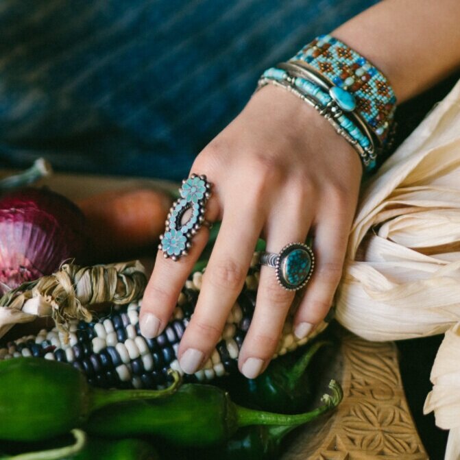 Vintage Zuni Dishta Ring, C. 1950