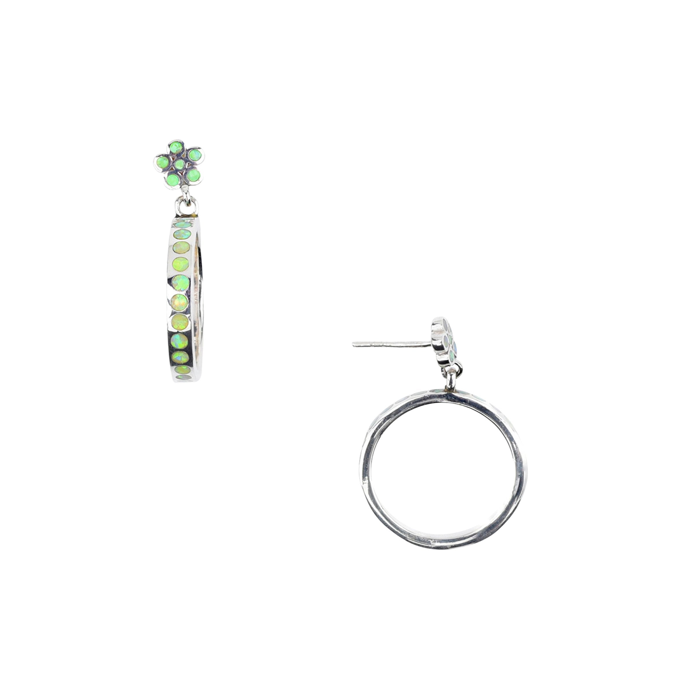 Flower Hoop Earrings