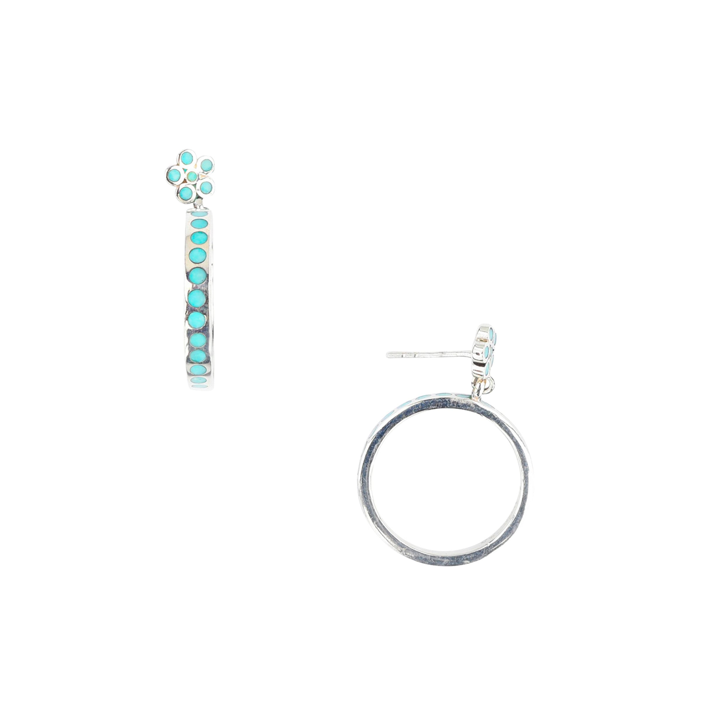 Flower Hoop Earrings