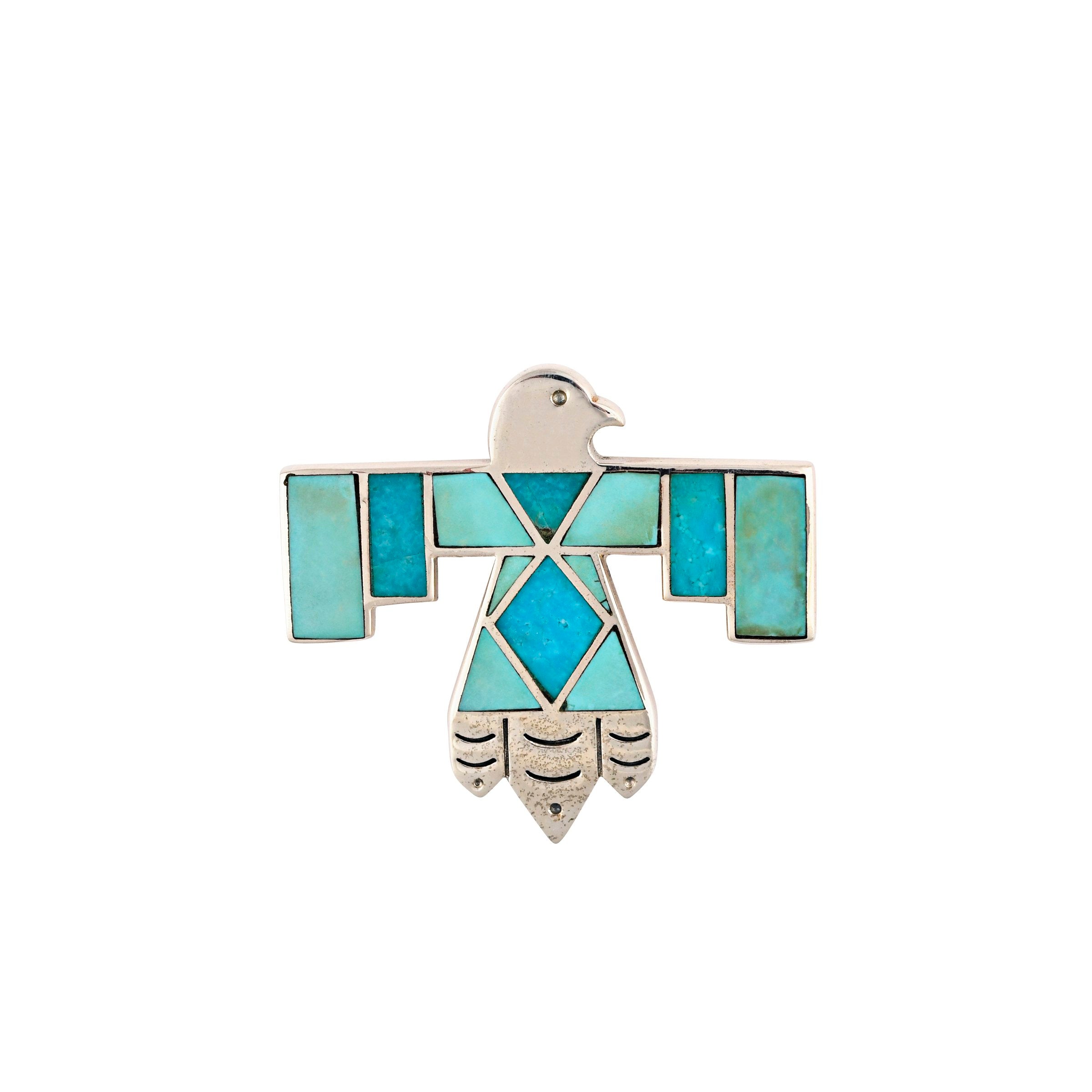 Rising Bird Pin - Turquoise