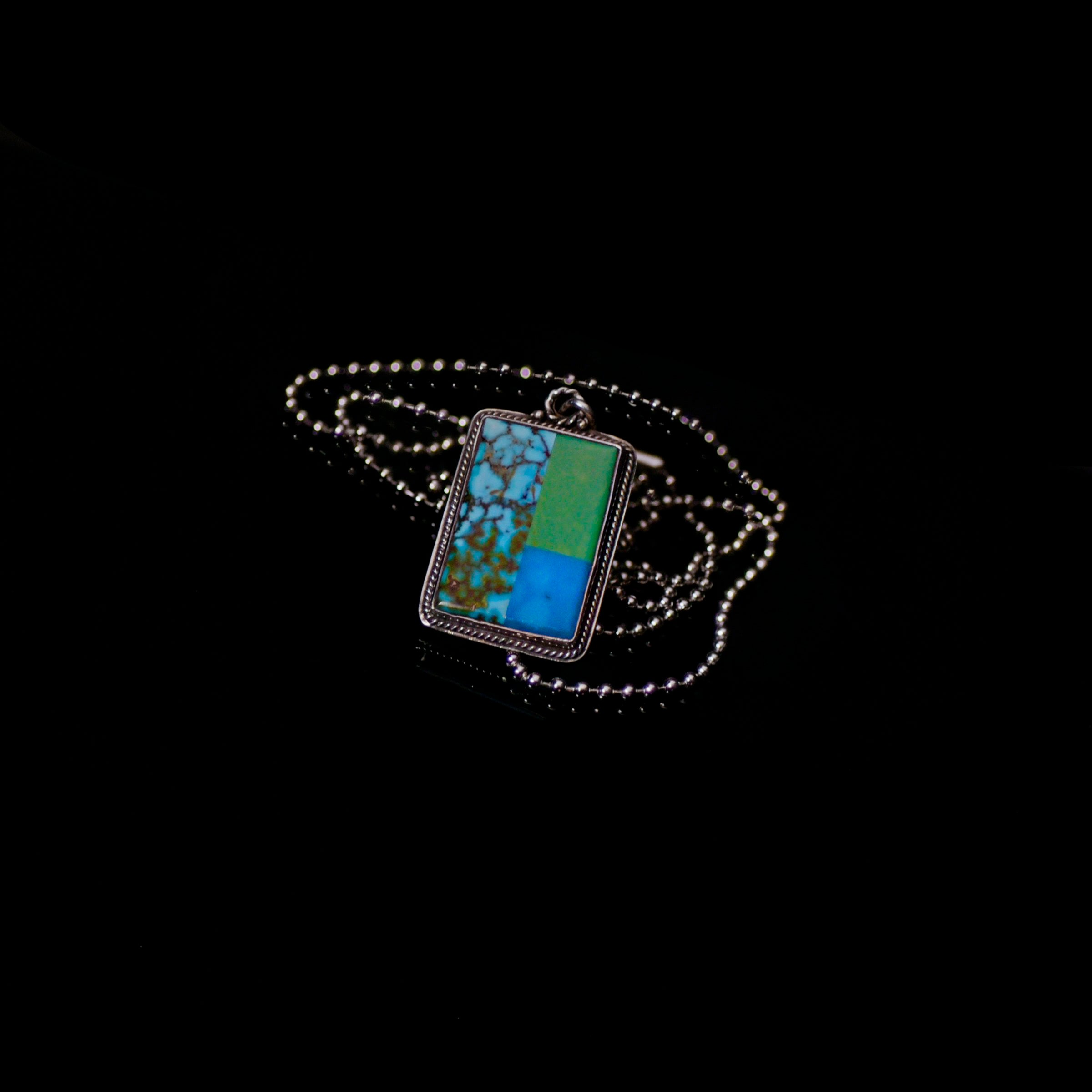 Aldrich Art Mosaic Dog Tag Necklace