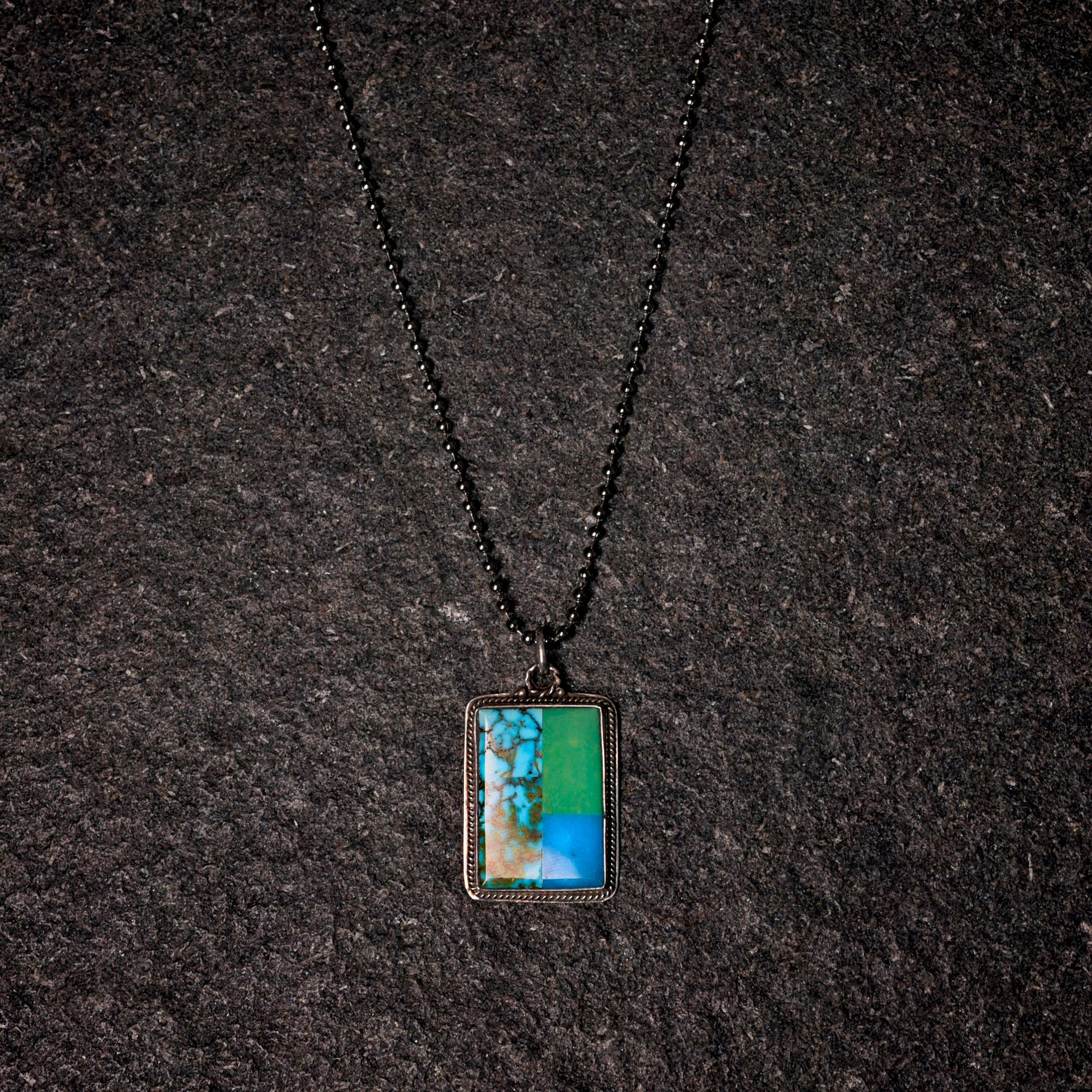 Aldrich Art Mosaic Dog Tag Necklace