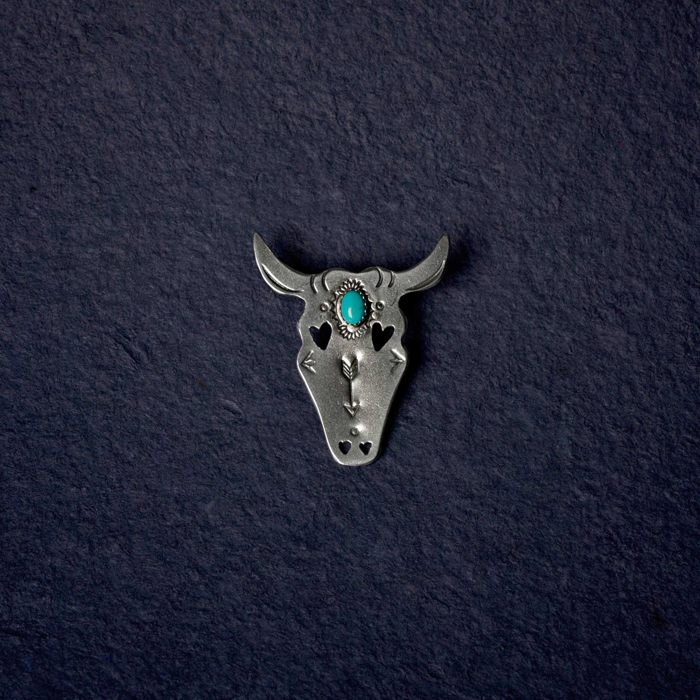 Joe Eby Cow Skull Pin