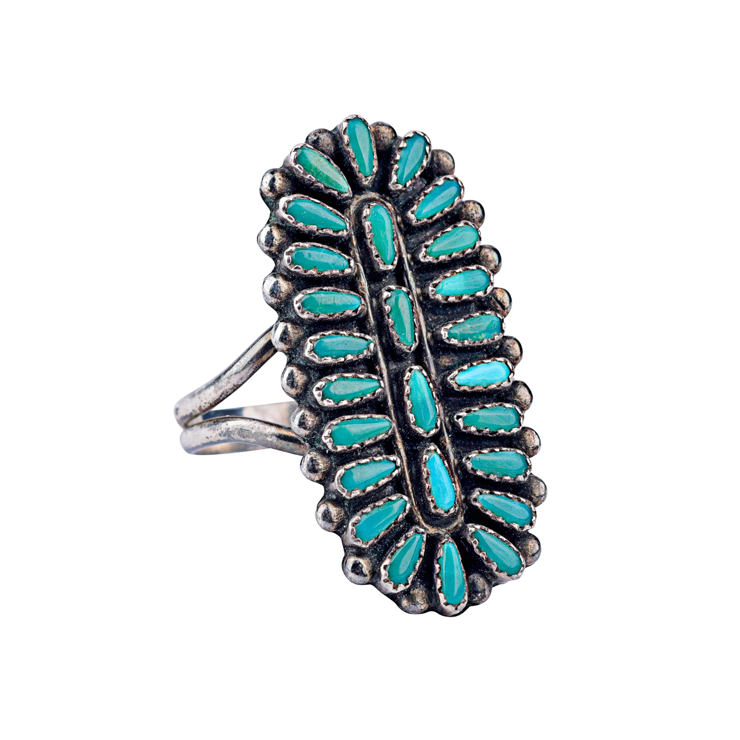 Vintage Zuni Petit Point Ring, c. 1950