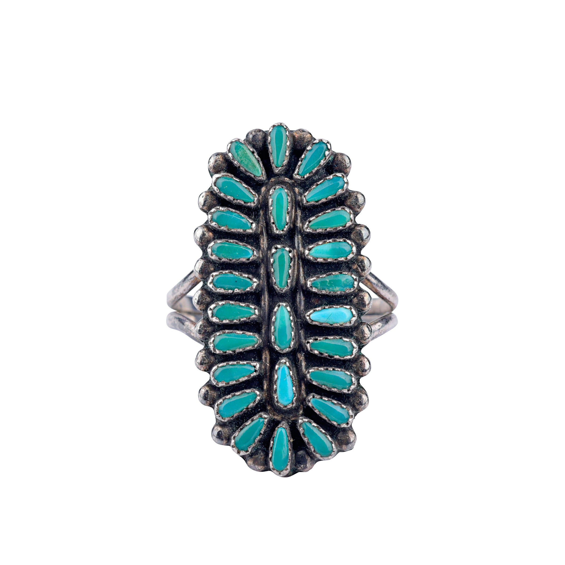 Vintage Zuni Petit Point Ring, c. 1950