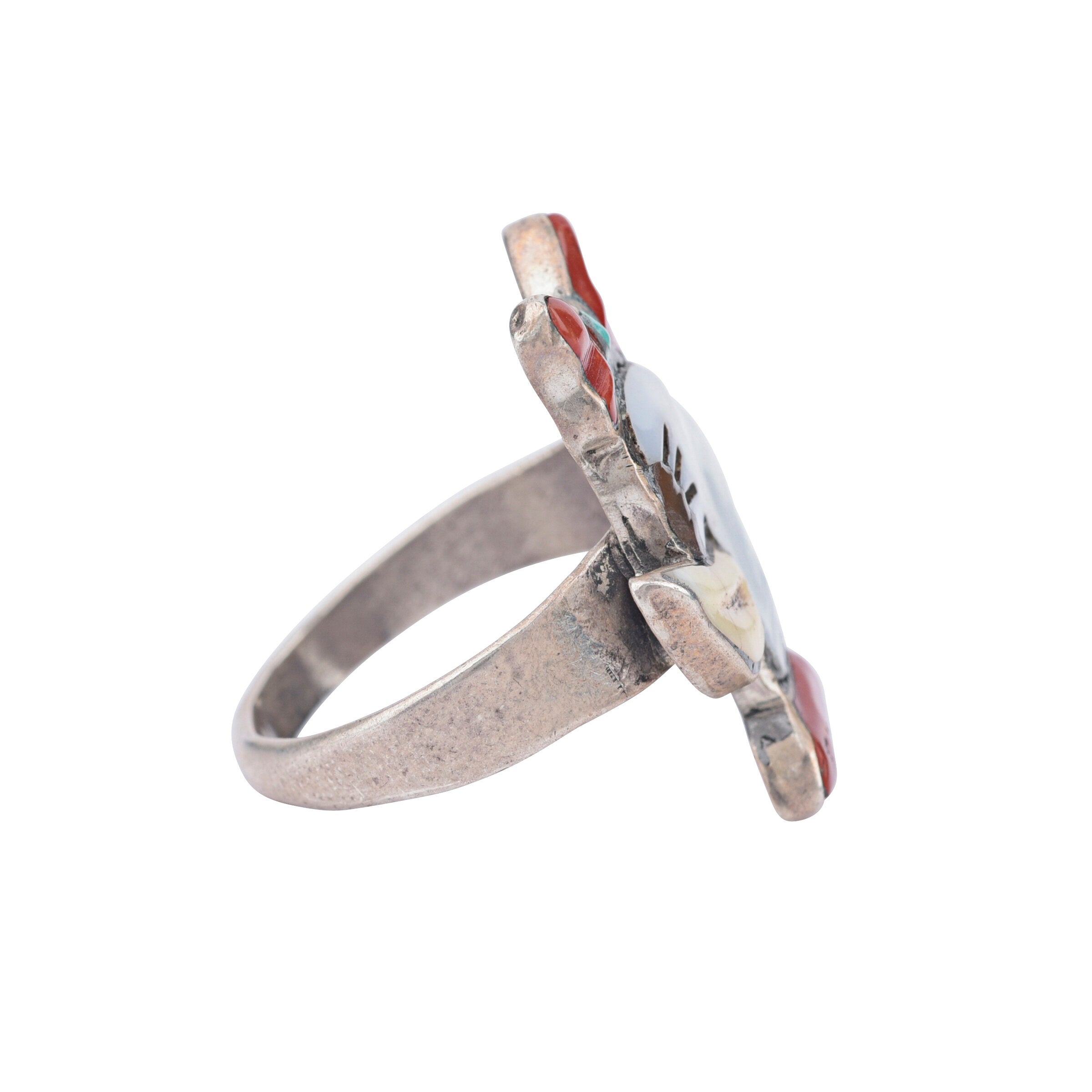 Vintage Zuni Daisy Duck Ring, c. 1970