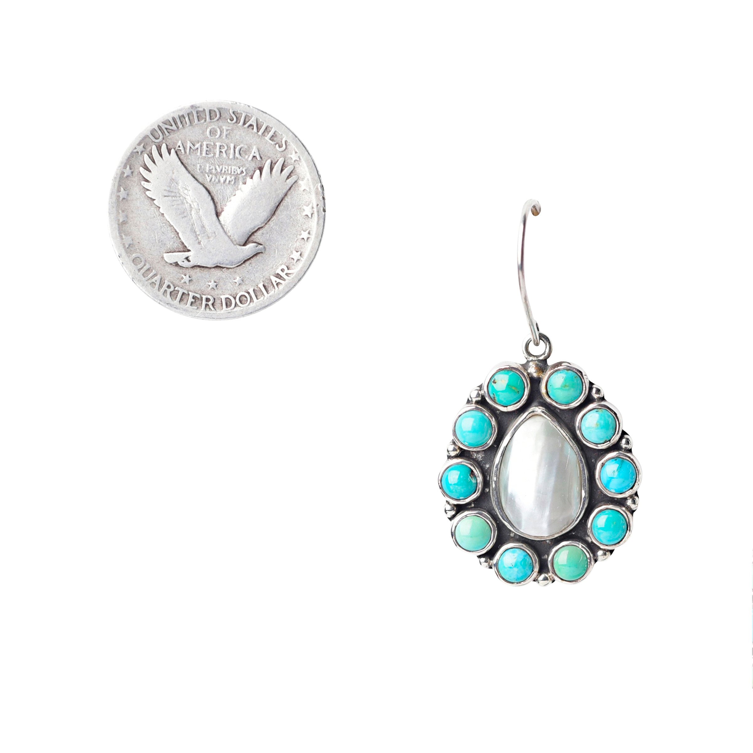 Turquoise Round Earrings