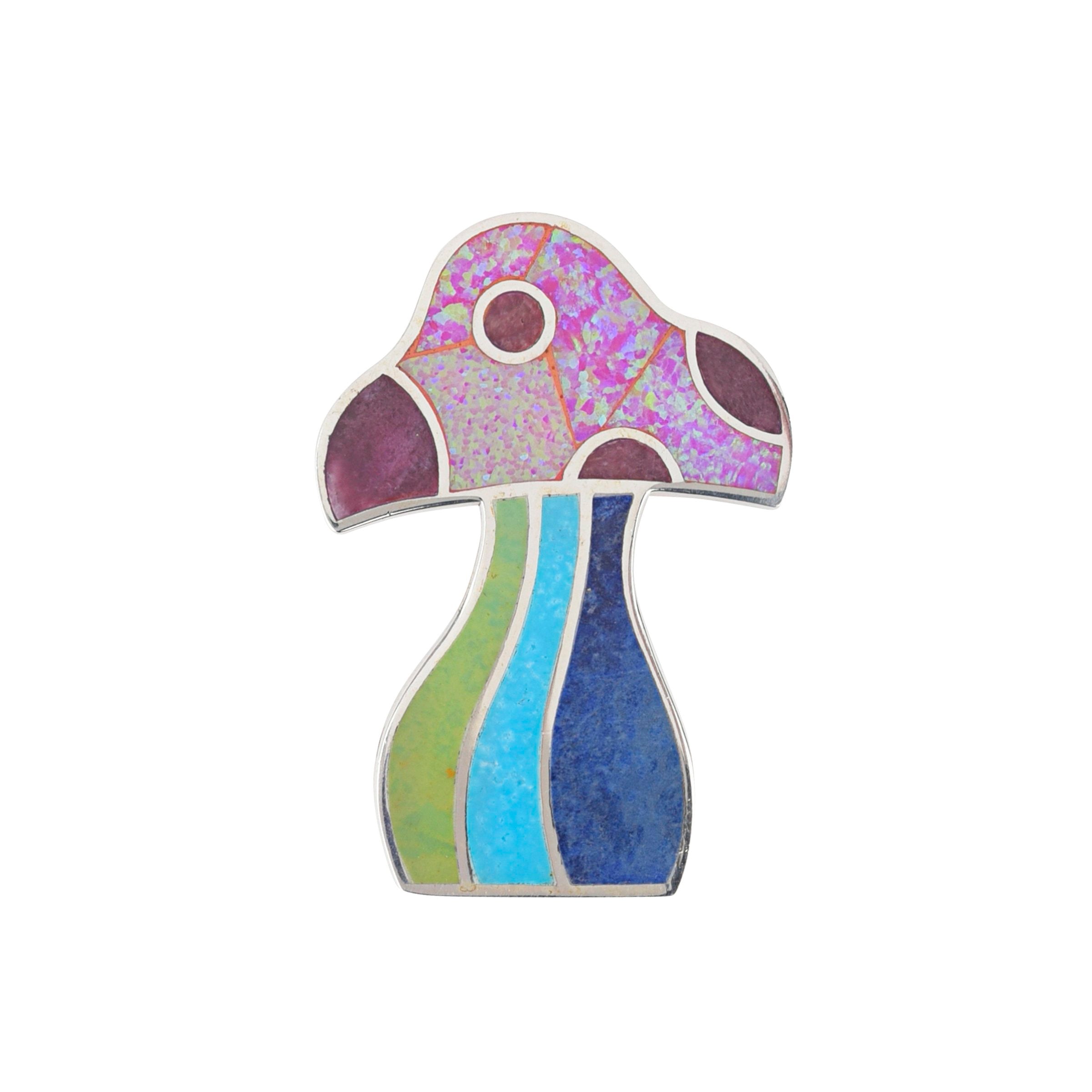 Inlay Mushroom Pin