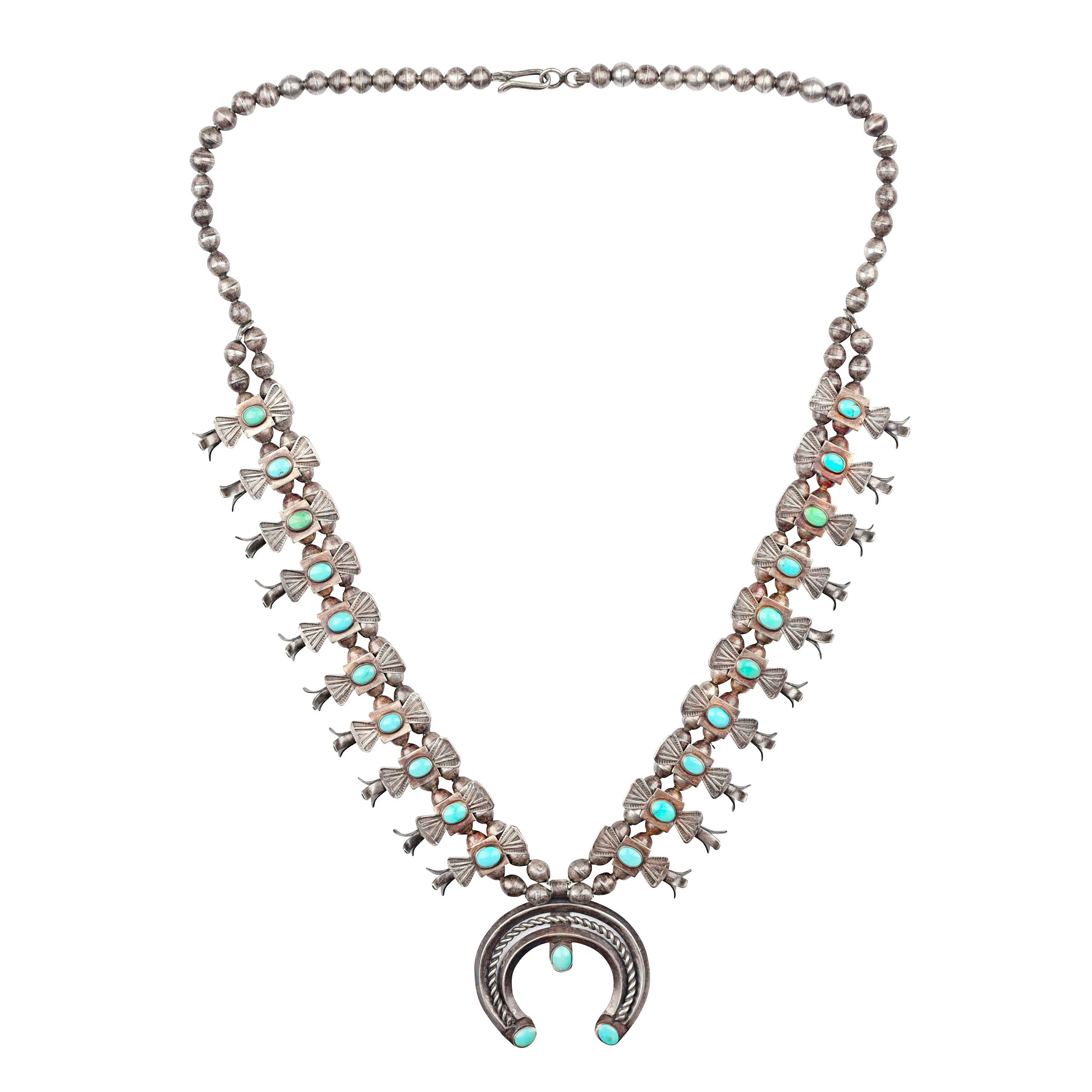 Vintage Squash Blossom Necklace, c. 1940's