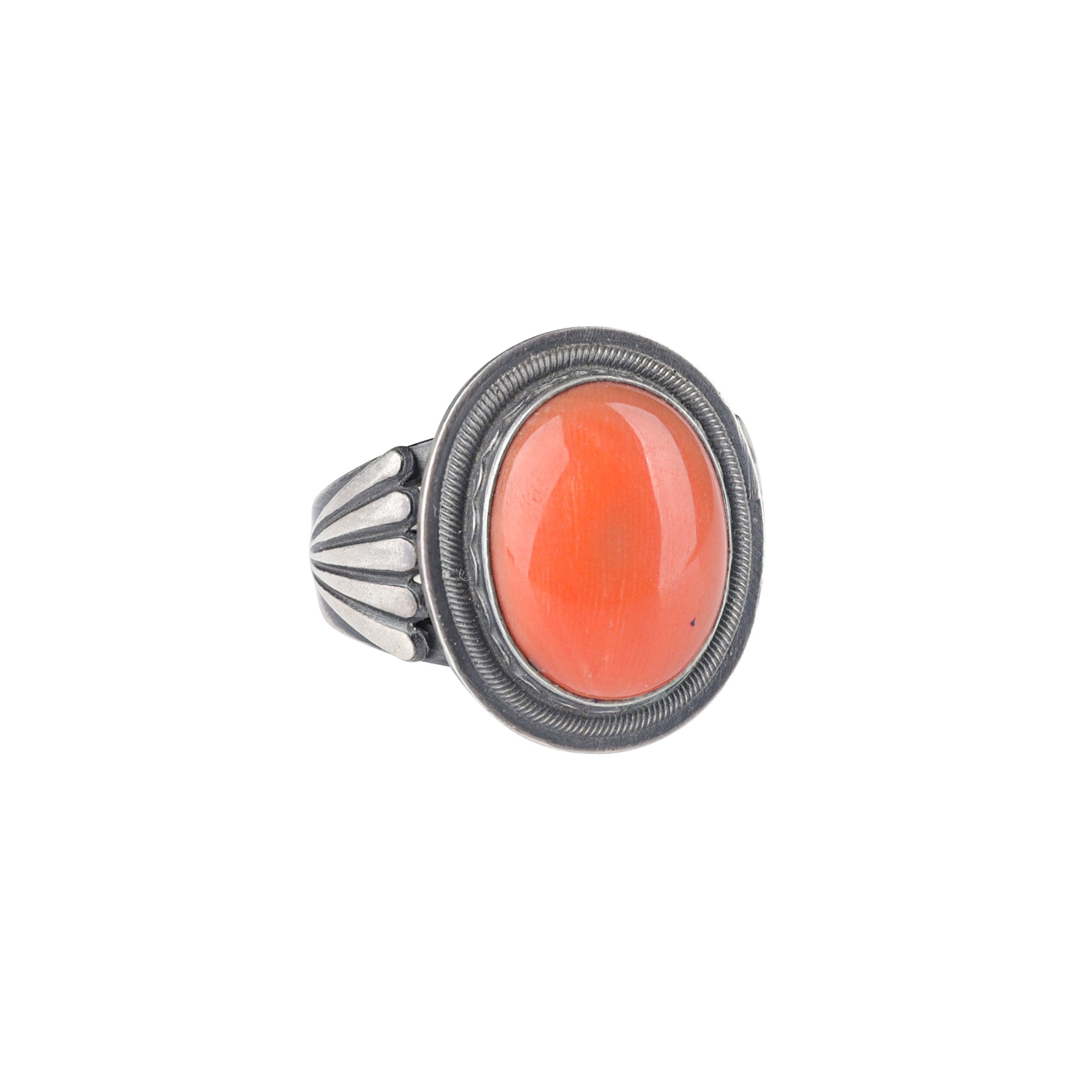 Steve Arviso Coral Ring - Size 11