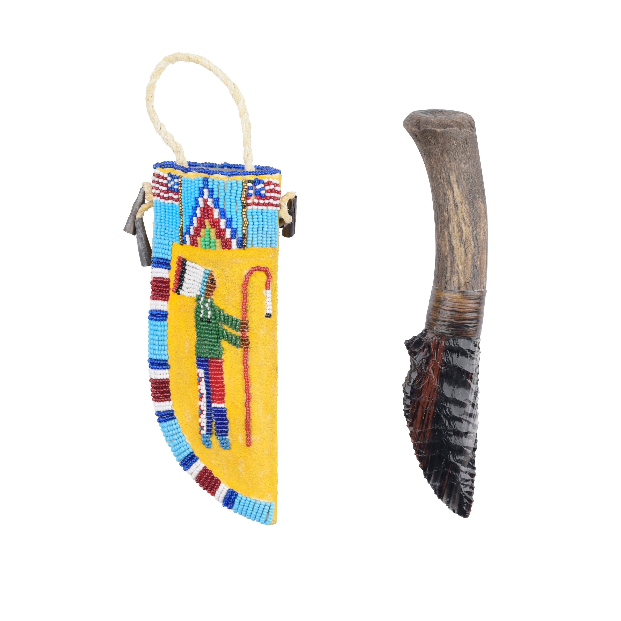 David Chavarria Knife and Beaded Sheath