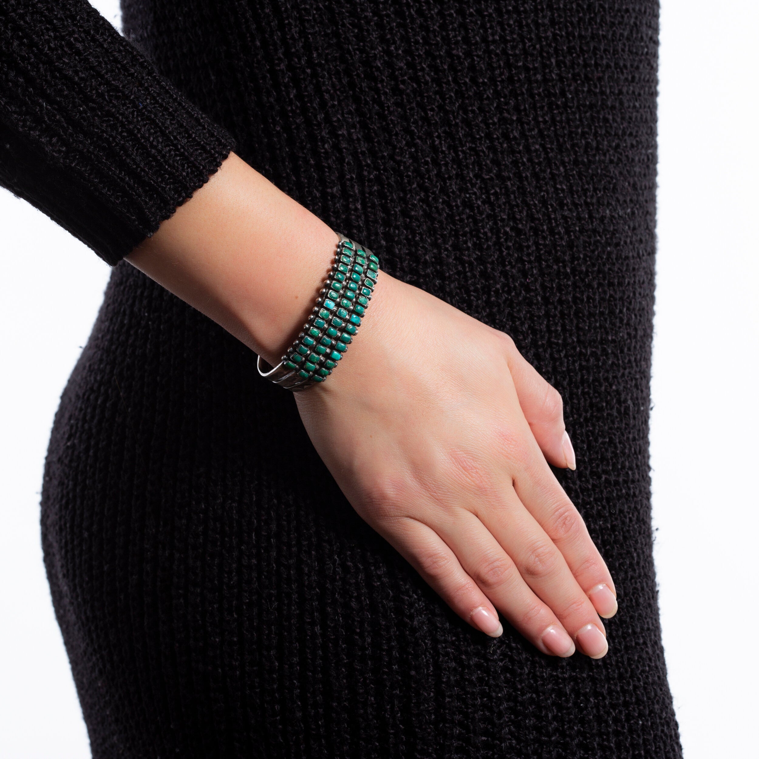 Vintage Zuni Row Cuff, c. 1940