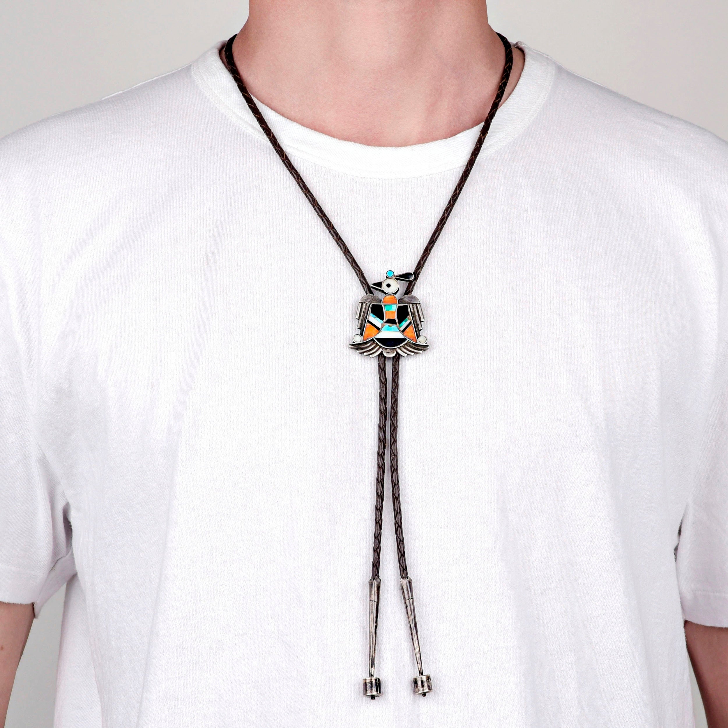 Zuni Thunderbird Bolo, c. 1950