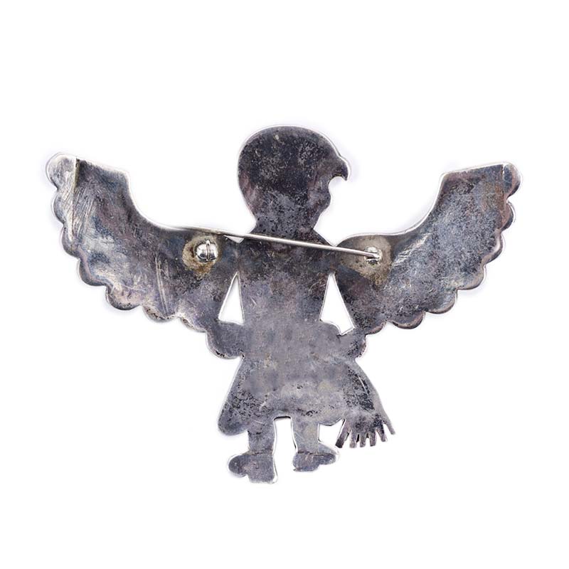 Vintage Zuni Eagle Dancer Pin, c. 1950's