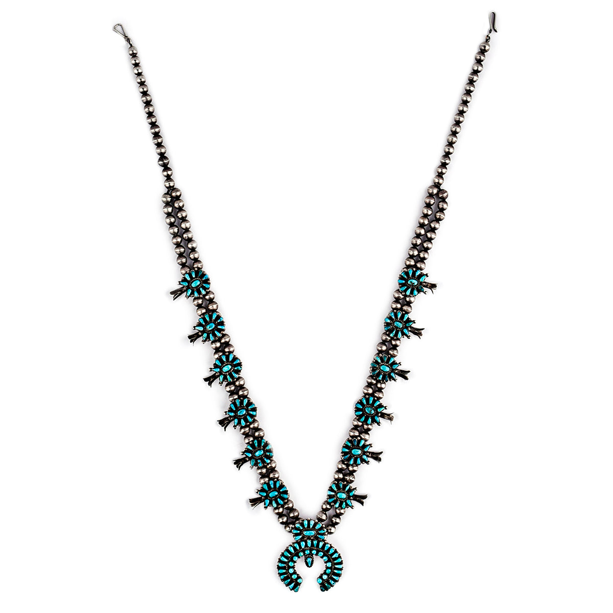 Vintage Zuni Squash Blossom Necklace