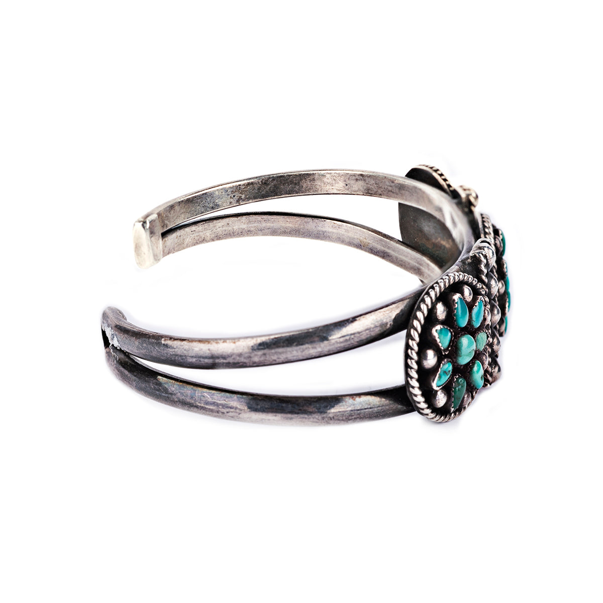 Vintage 1950's Zuni Floral Cluster Cuff