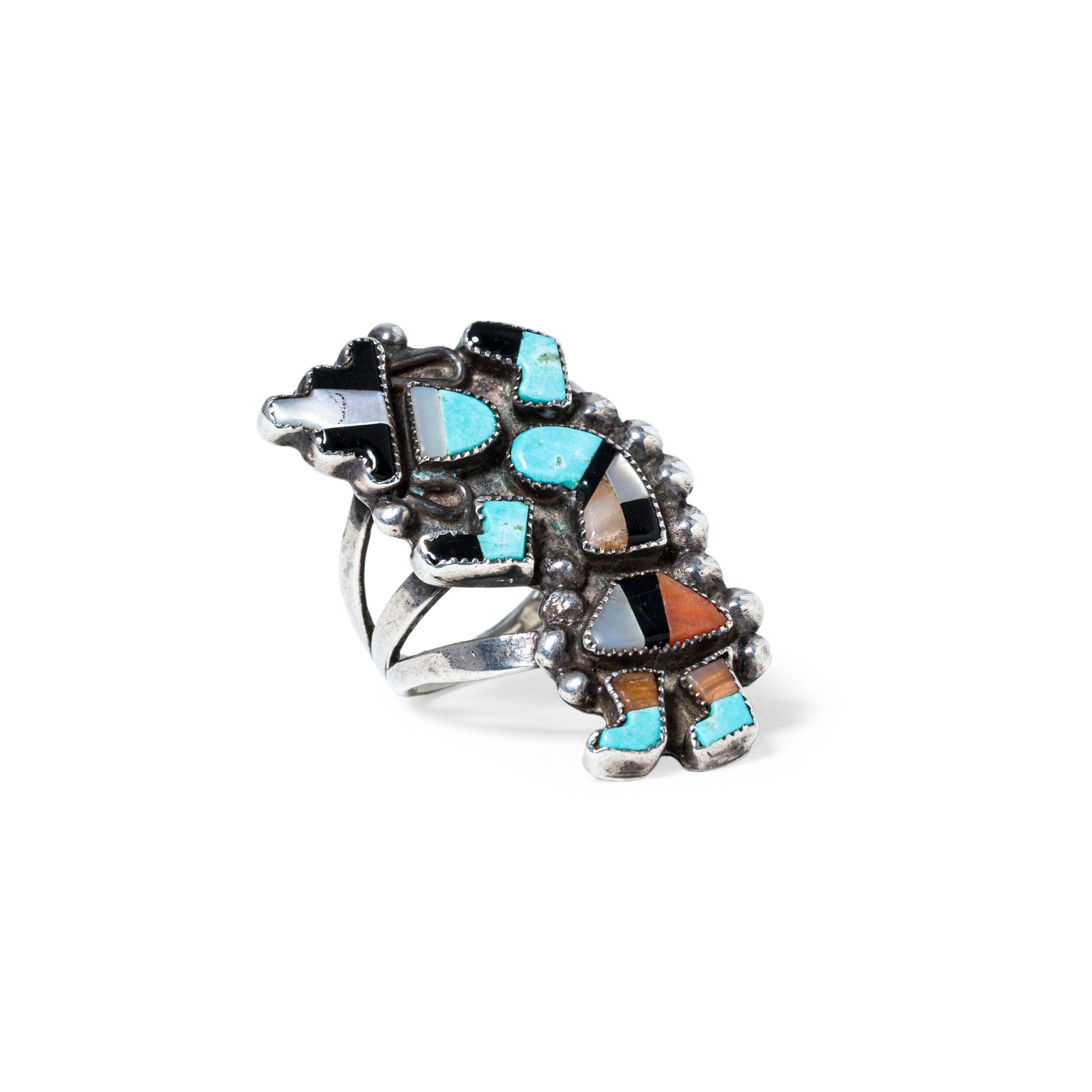 Vintage Zuni Rainbow Man Ring