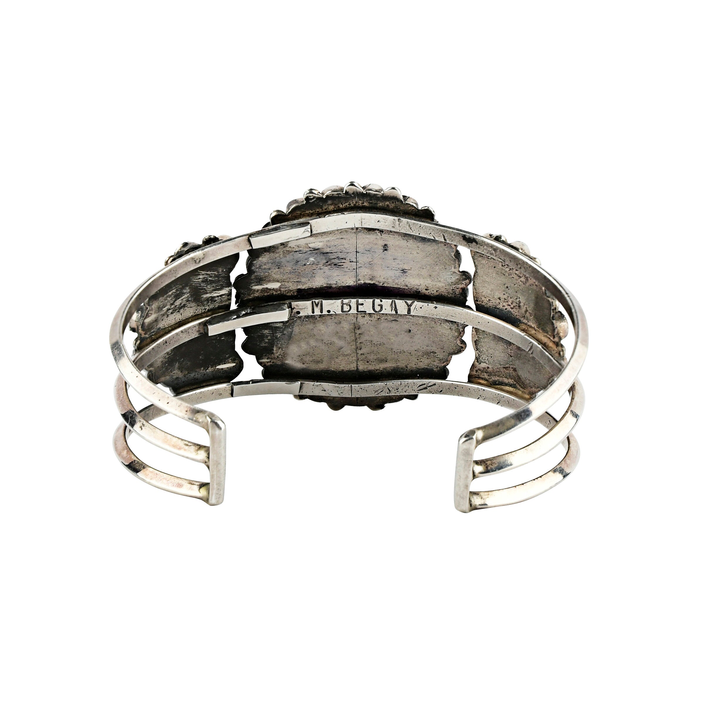 Vintage Zuni Three Panel Turquoise Cuff, c. 1950's