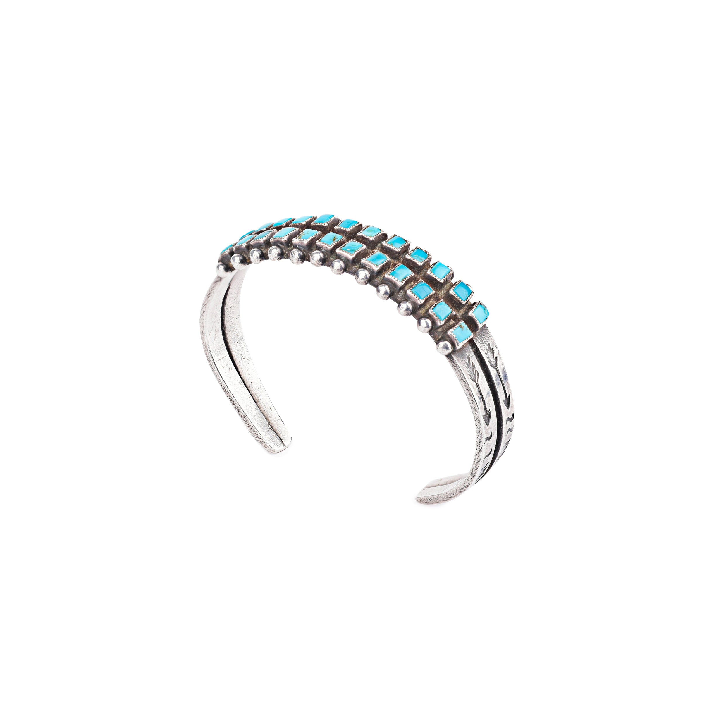 Vintage Zuni Two Row Cuff, c. 1940's