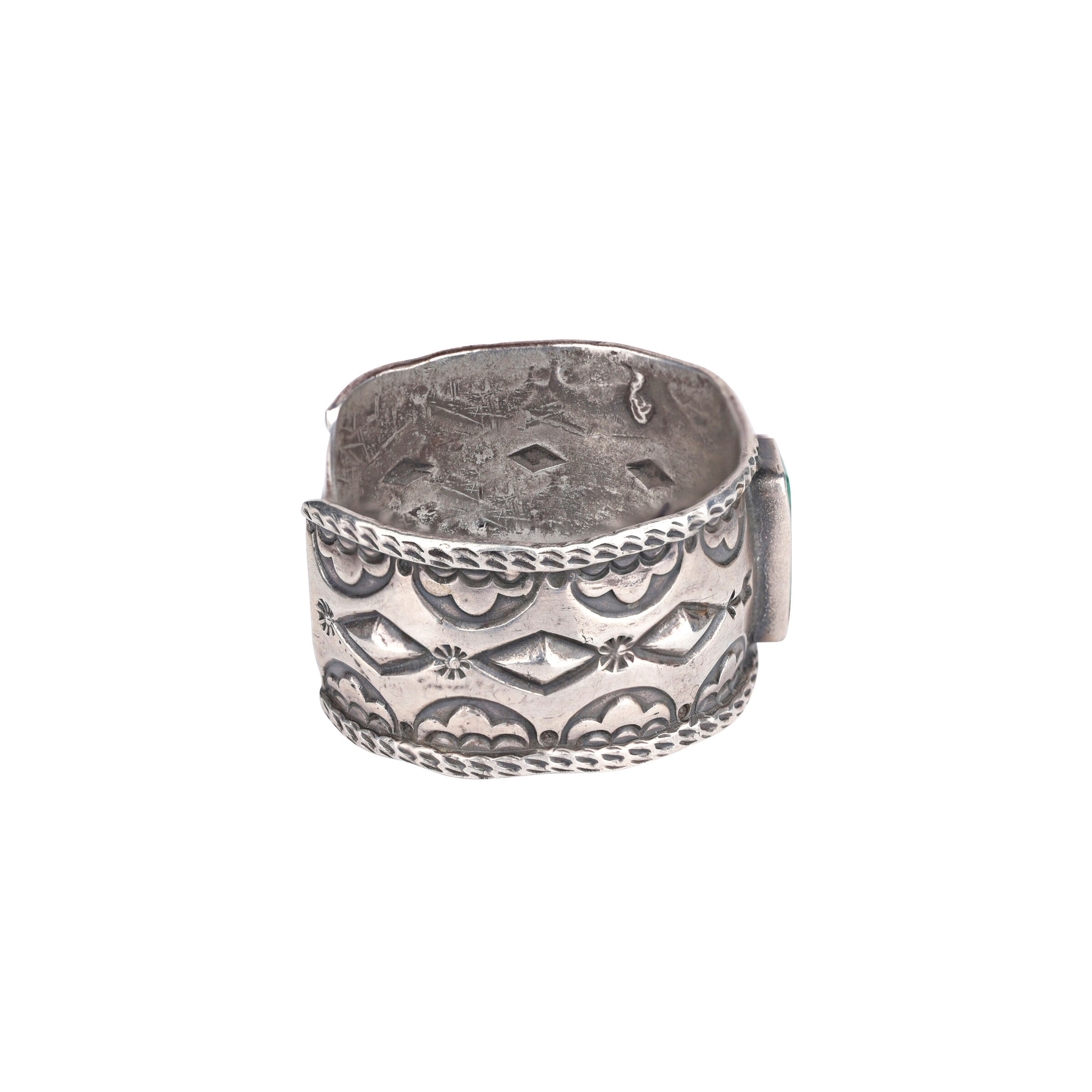Vintage Stamped Turquoise Arrow Cuff, c. 1940's