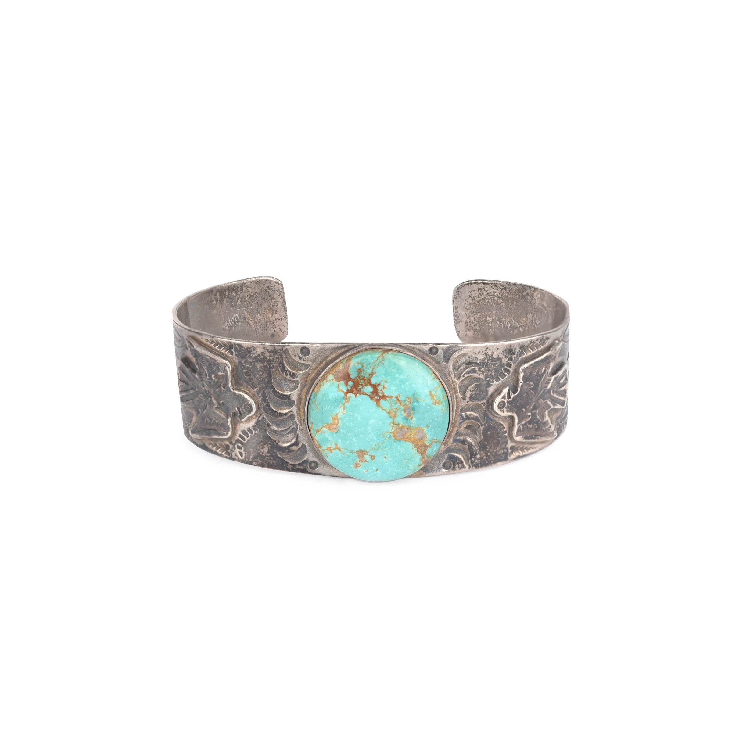 Vintage Thunderbirds Turquoise Cuff, c. 1940's