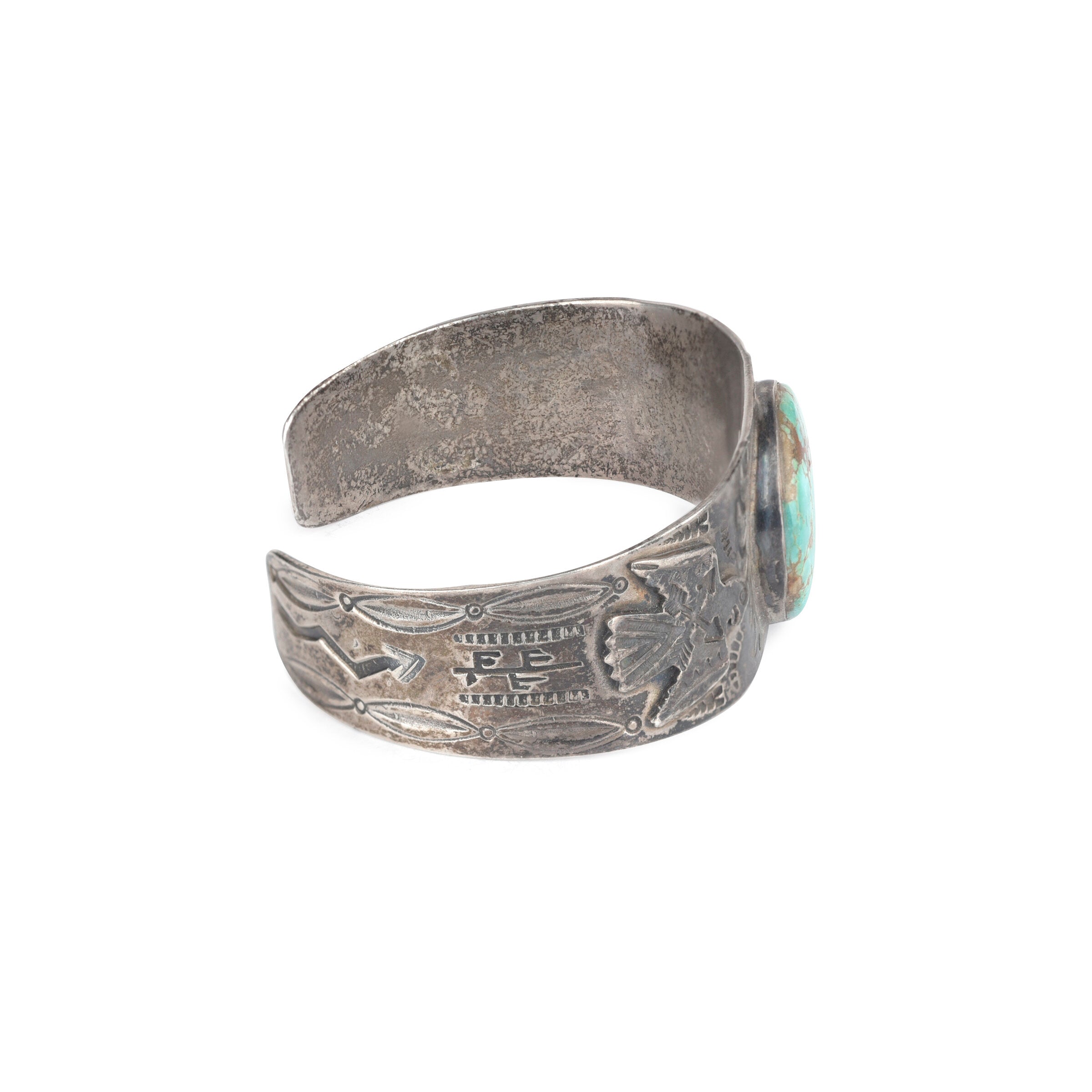 Vintage Thunderbirds Turquoise Cuff, c. 1940's