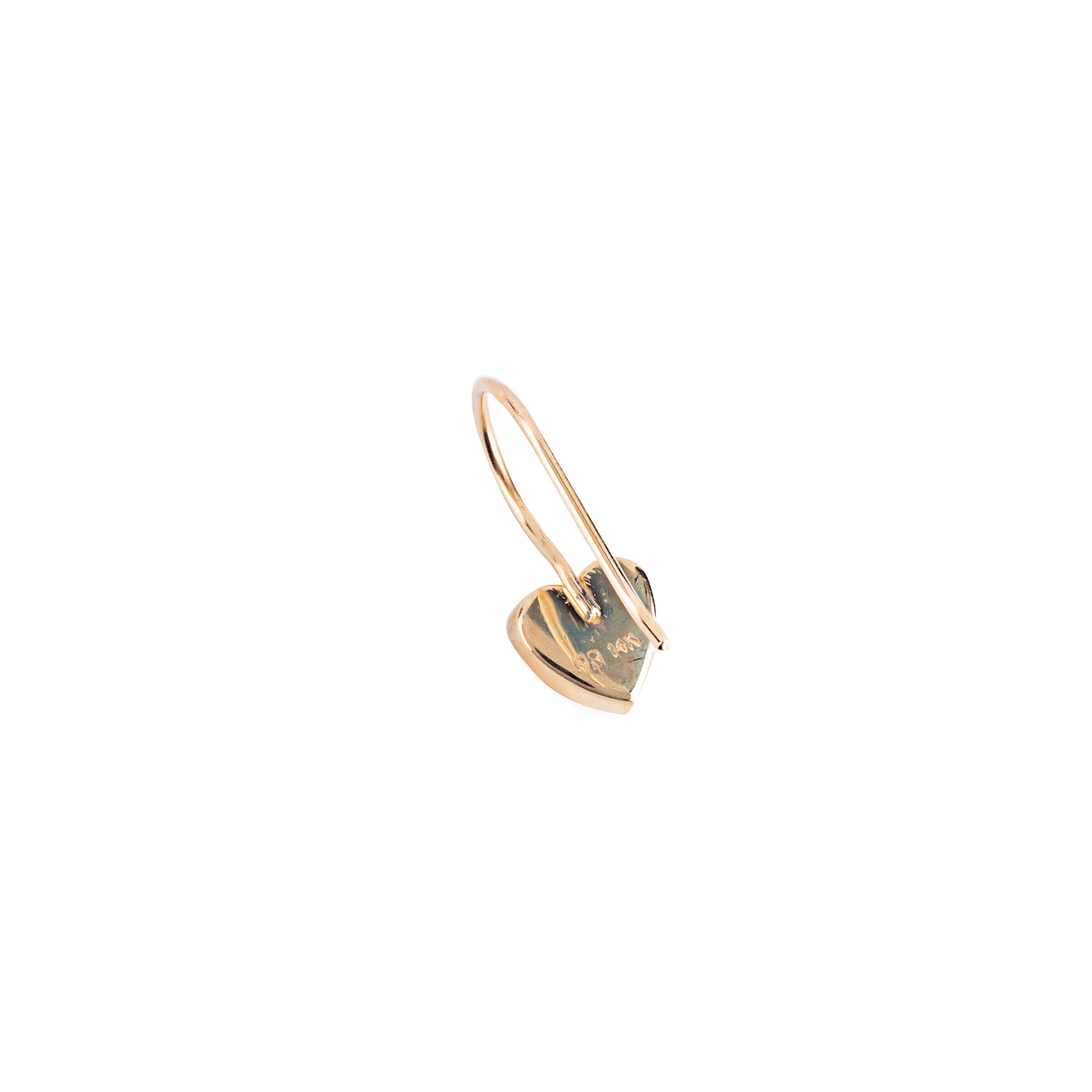 14k Heart Mother of Pearl Earrings