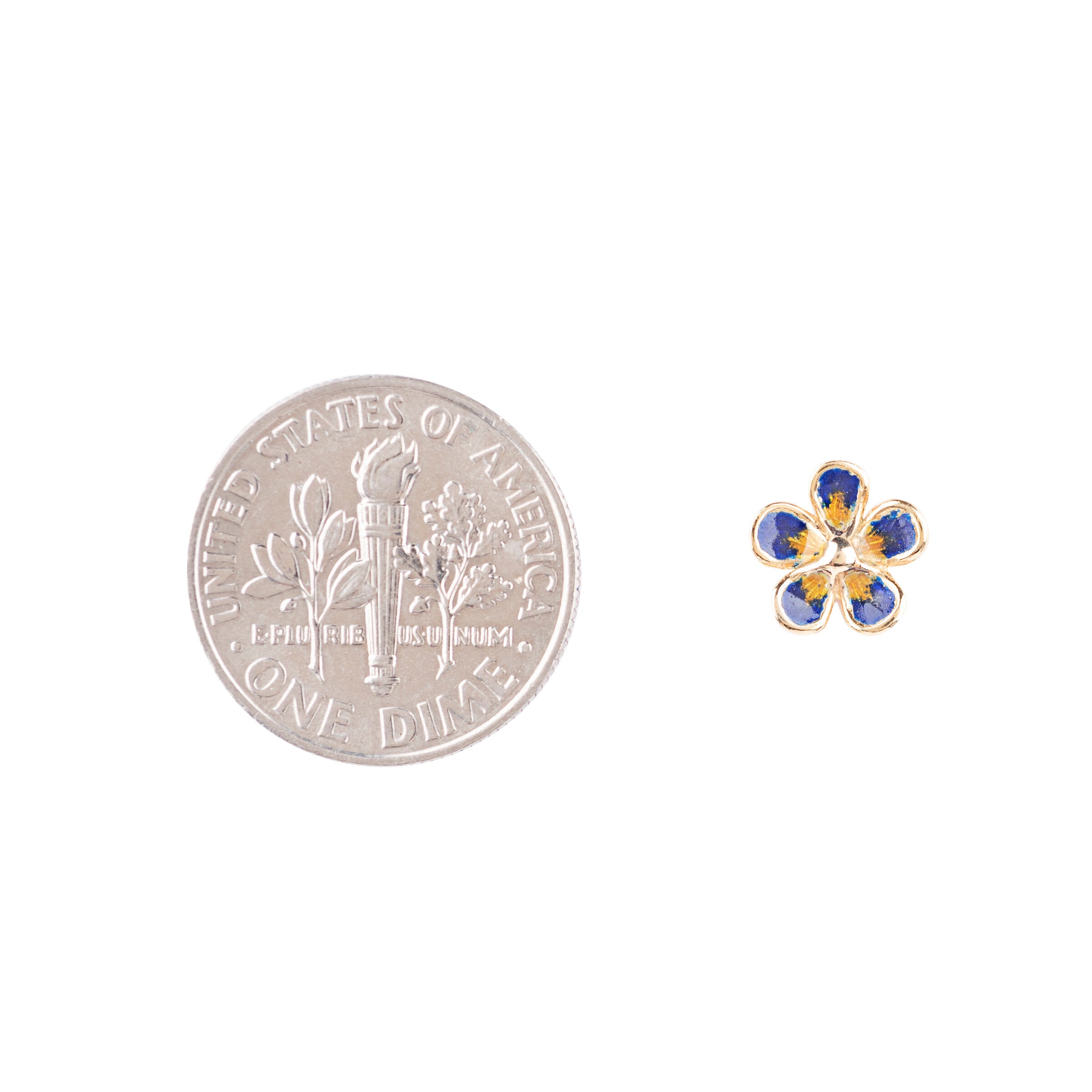 14k Gold Flower Earrings