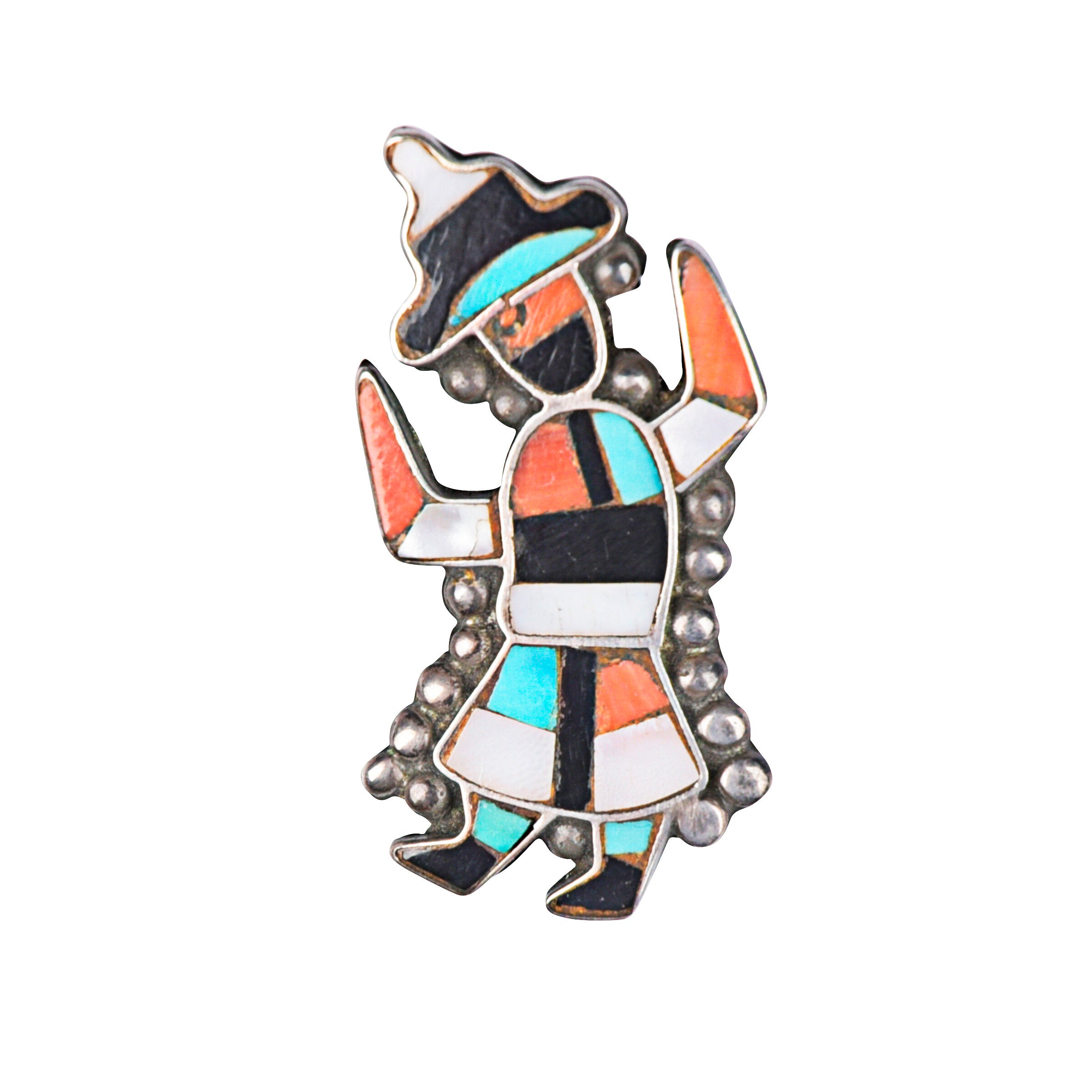 Vintage Zuni Rainbow Pin, c. 1950's