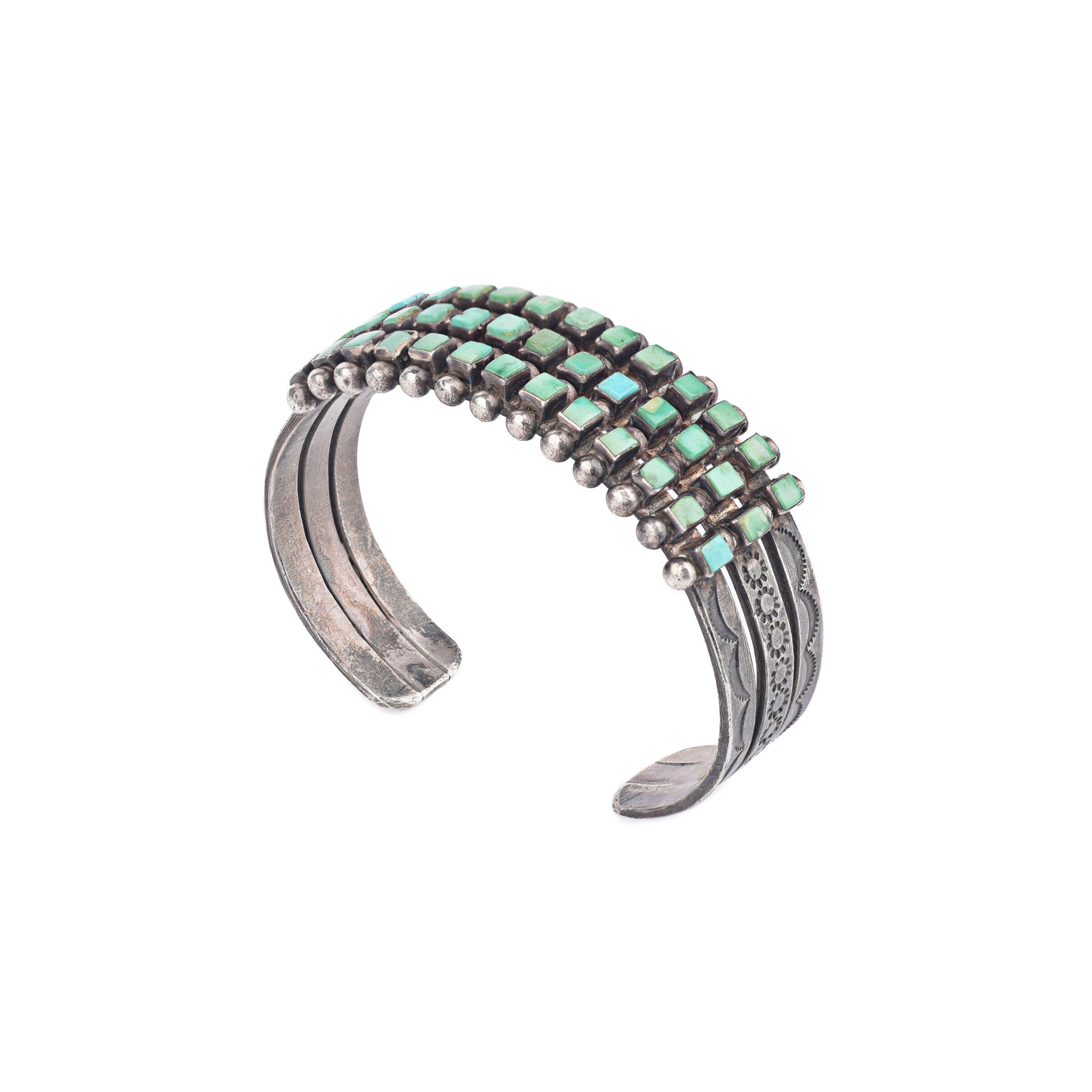 Vintage Zuni Row Cuff, c. 1940's