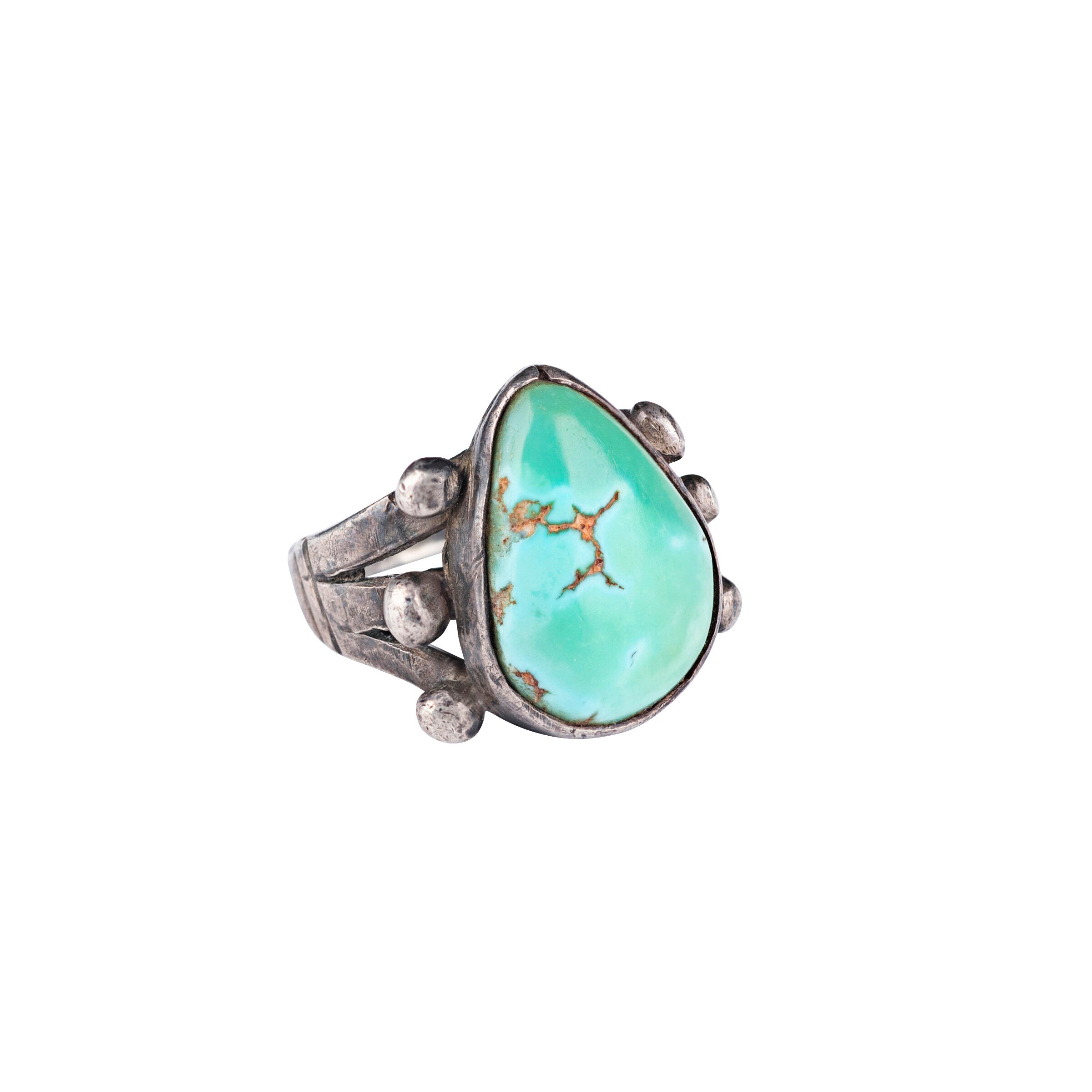 Vintage Navajo Teardrop Ring, C. 1950