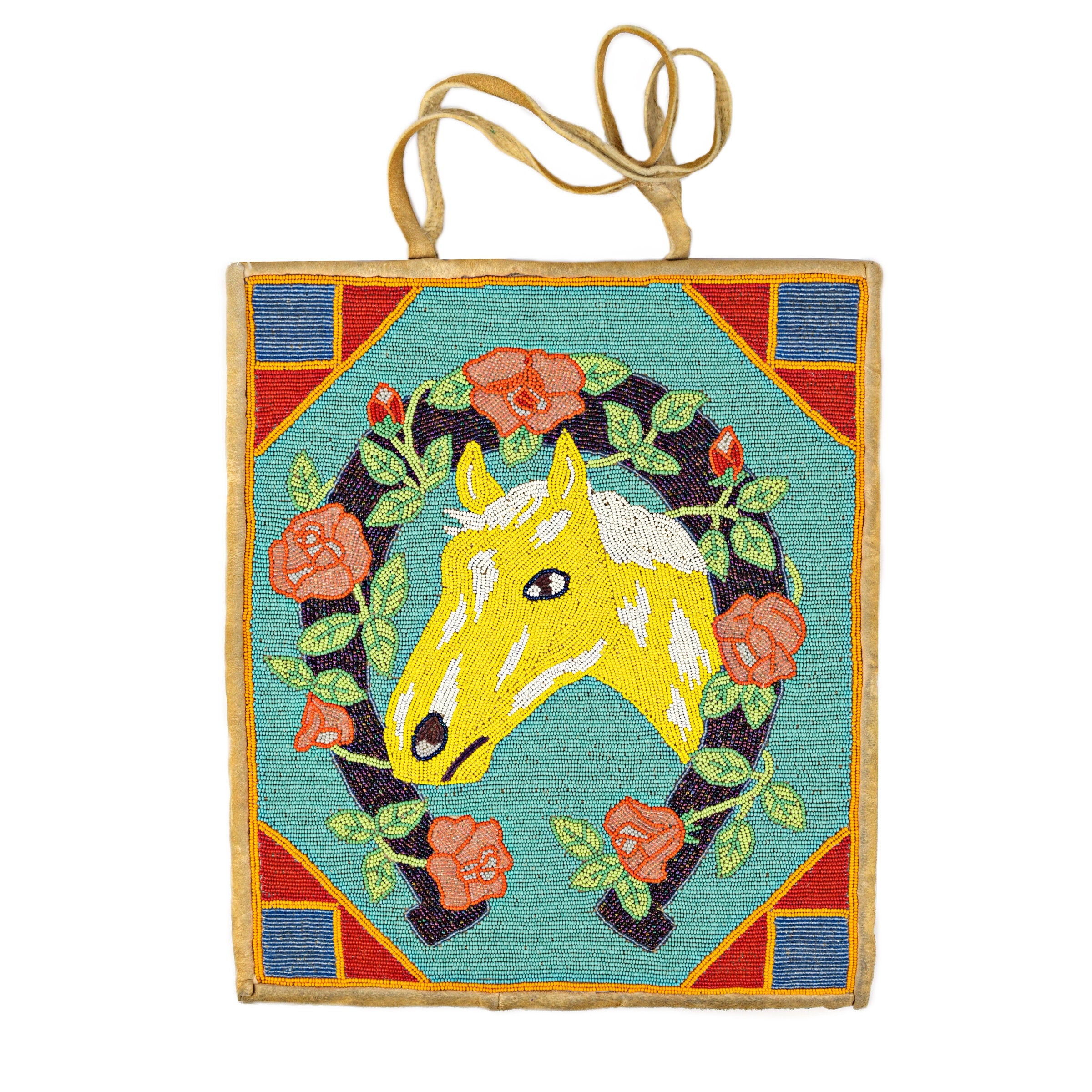 Painted Horse Plateau Bag, c. 1950